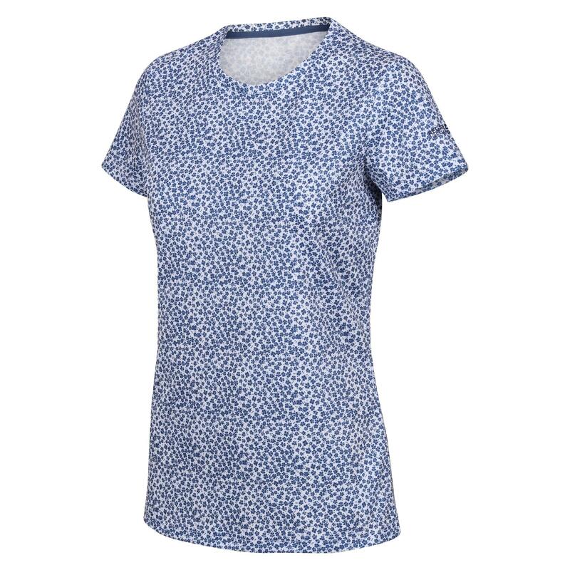 Dames Fingal Editie Ditsy Print Tshirt (Stoffige denim)