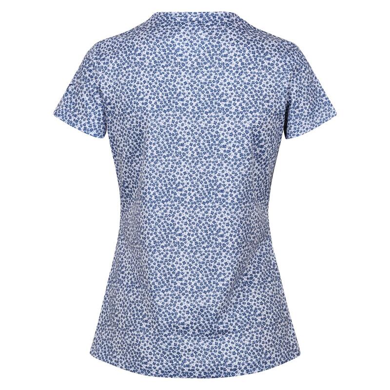 Dames Fingal Editie Ditsy Print Tshirt (Stoffige denim)