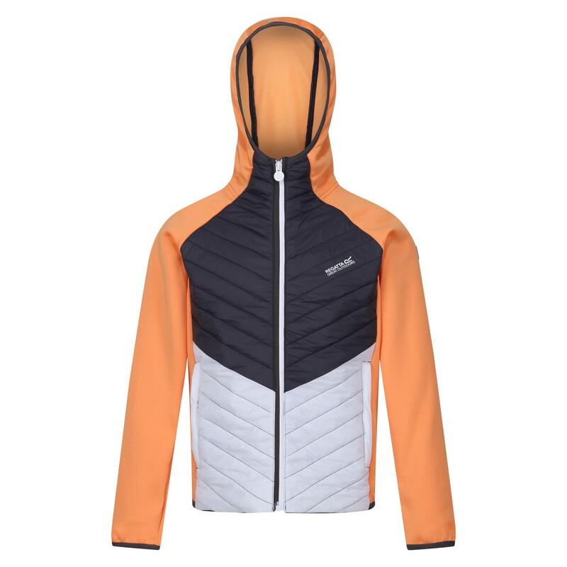 Chaqueta Acolchada Kielder Hybrid VII para Niños/Niñas Albaricoque Crush, Gris