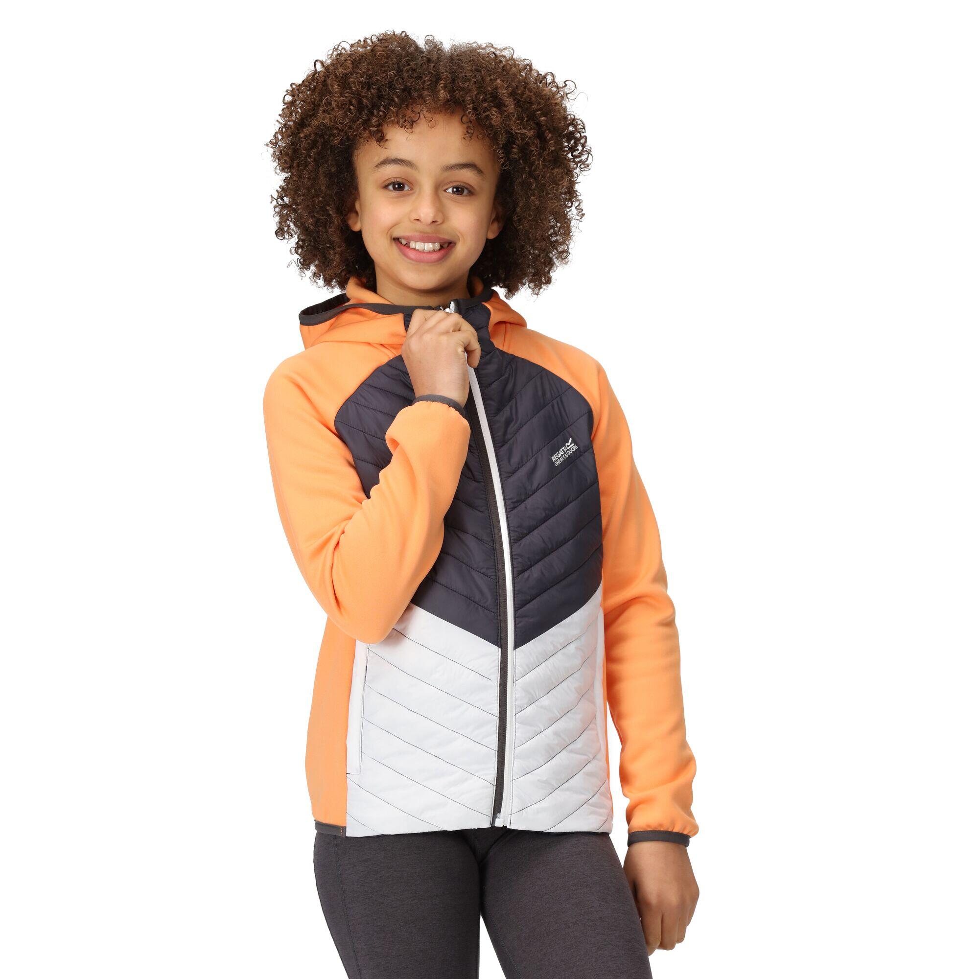 Childrens/Kids Kielder Hybrid VII Padded Jacket (Apricot Crush/Seal Grey) 3/5