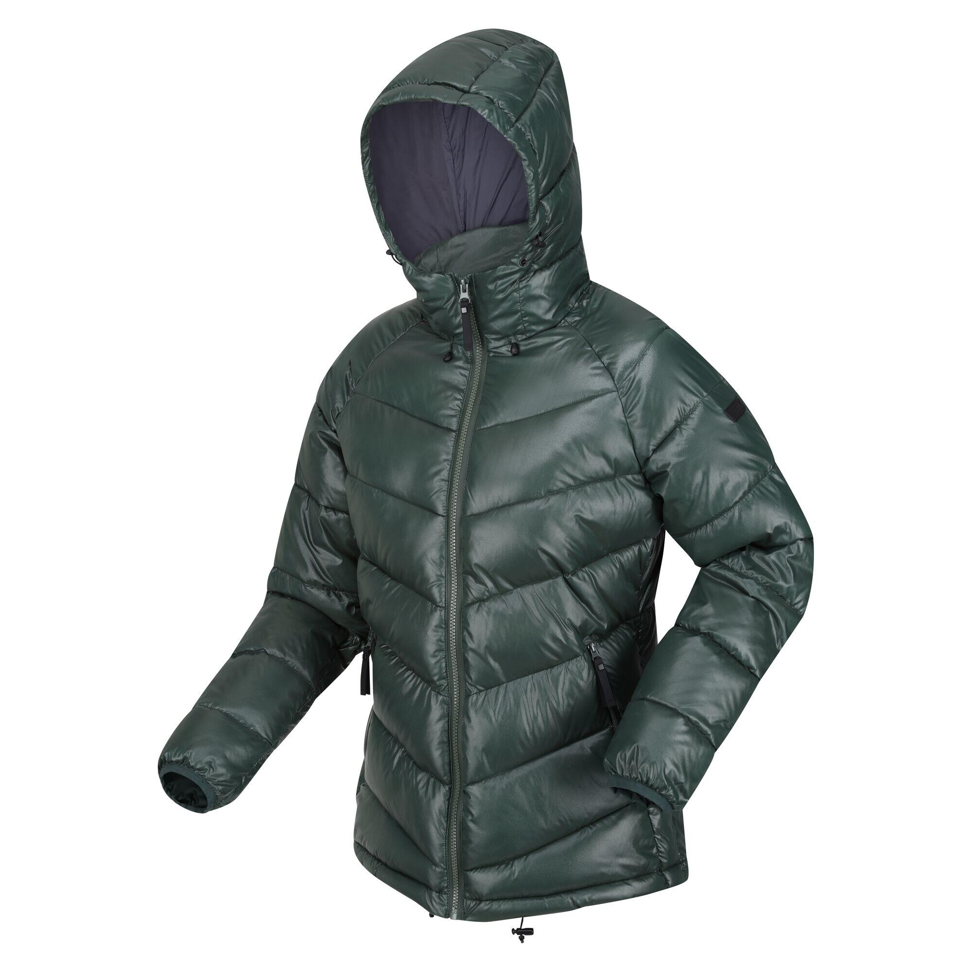 Womens/Ladies Toploft III Baffled Padded Jacket (Darkest Spruce/Seal Grey) 3/5