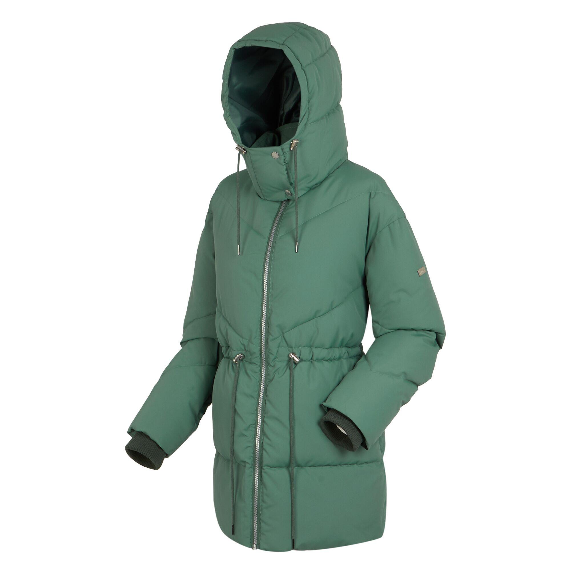 Womens/Ladies Rurie Baffled Padded Jacket (Darkest Forest Green) 3/5
