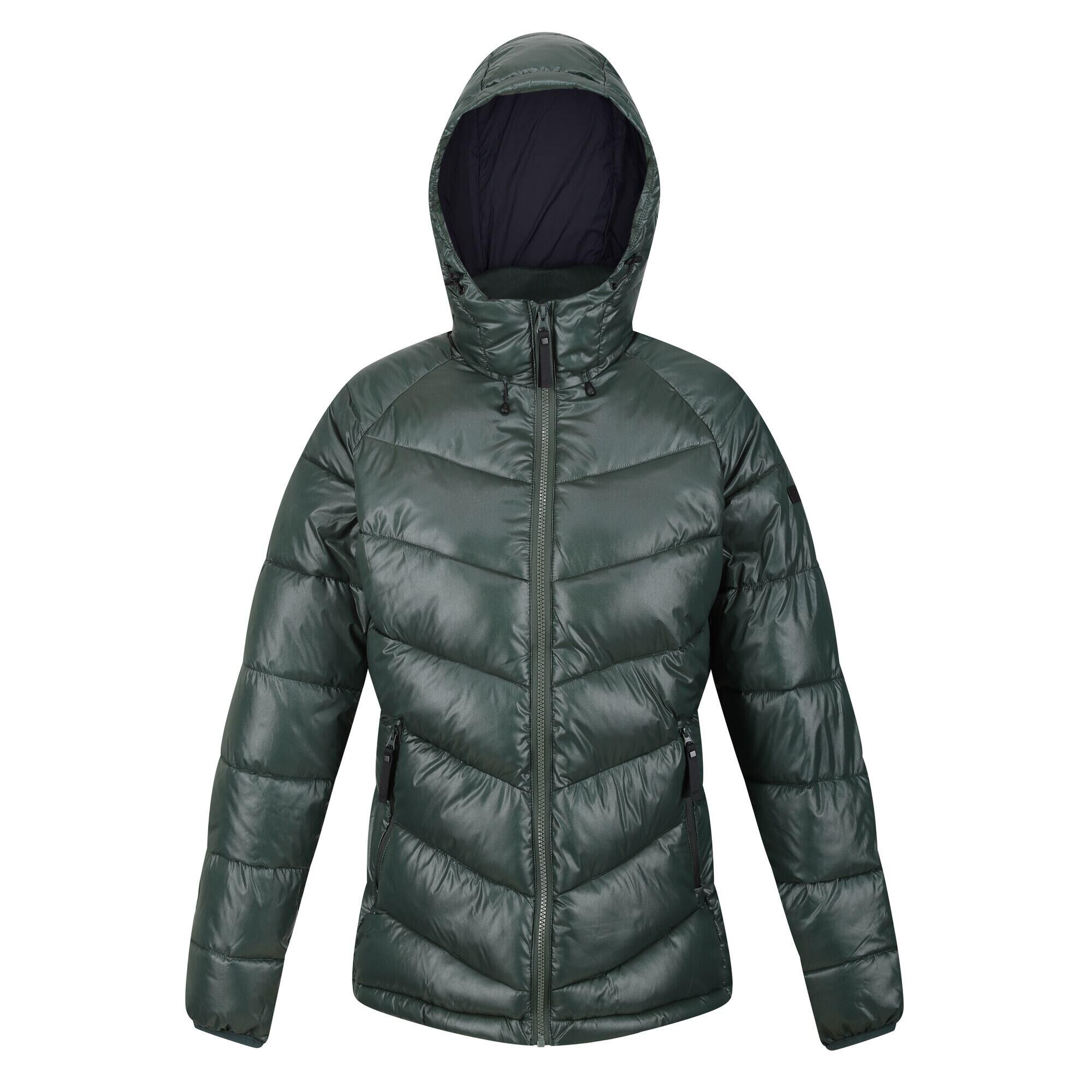 REGATTA Womens/Ladies Toploft III Baffled Padded Jacket (Darkest Spruce/Seal Grey)