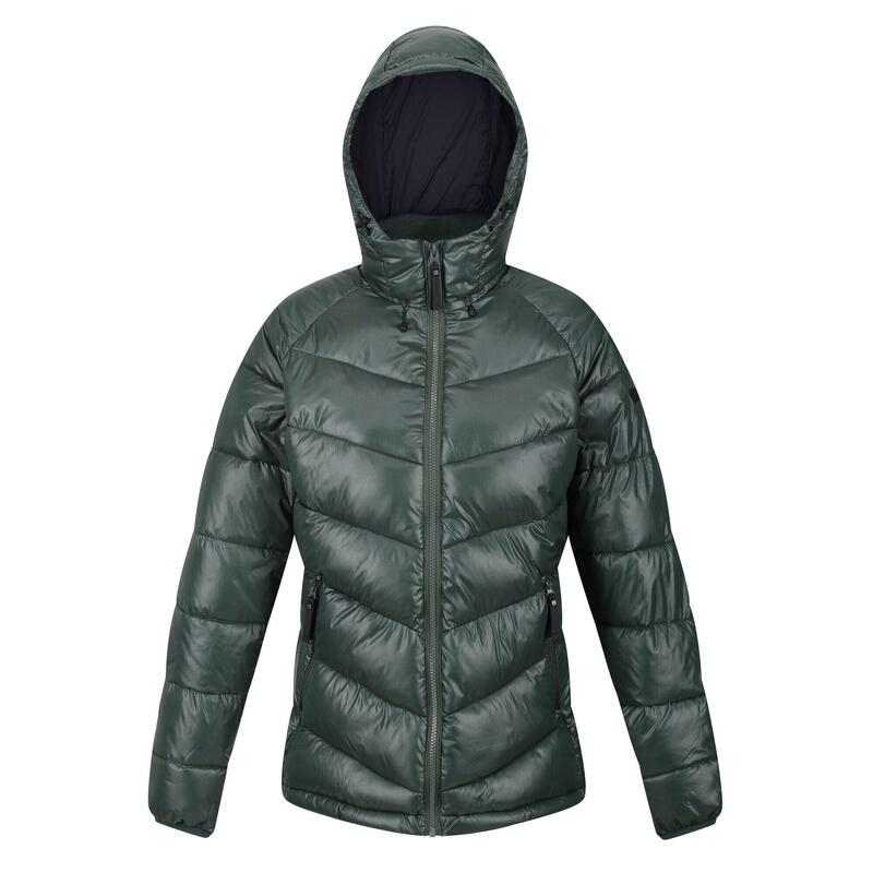 Chaqueta Acolchada Toploft III de Deflector para Mujer Abeto Oscuro, Gris Seal