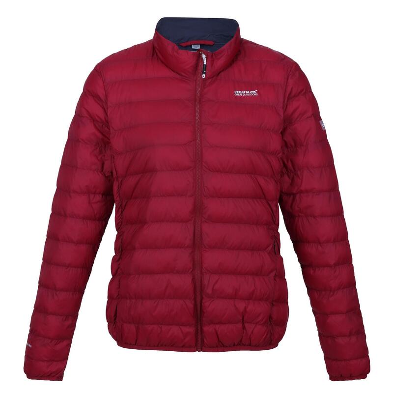 Dames Hillpack gewatteerd jack (Rumba Rood/Seal Grijs)