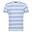 Camiseta Ryeden de Rayas de Coolweave para Hombre Blanco, Lago Azul