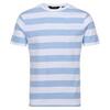 Camiseta Ryeden de Rayas de Coolweave para Hombre Blanco, Lago Azul