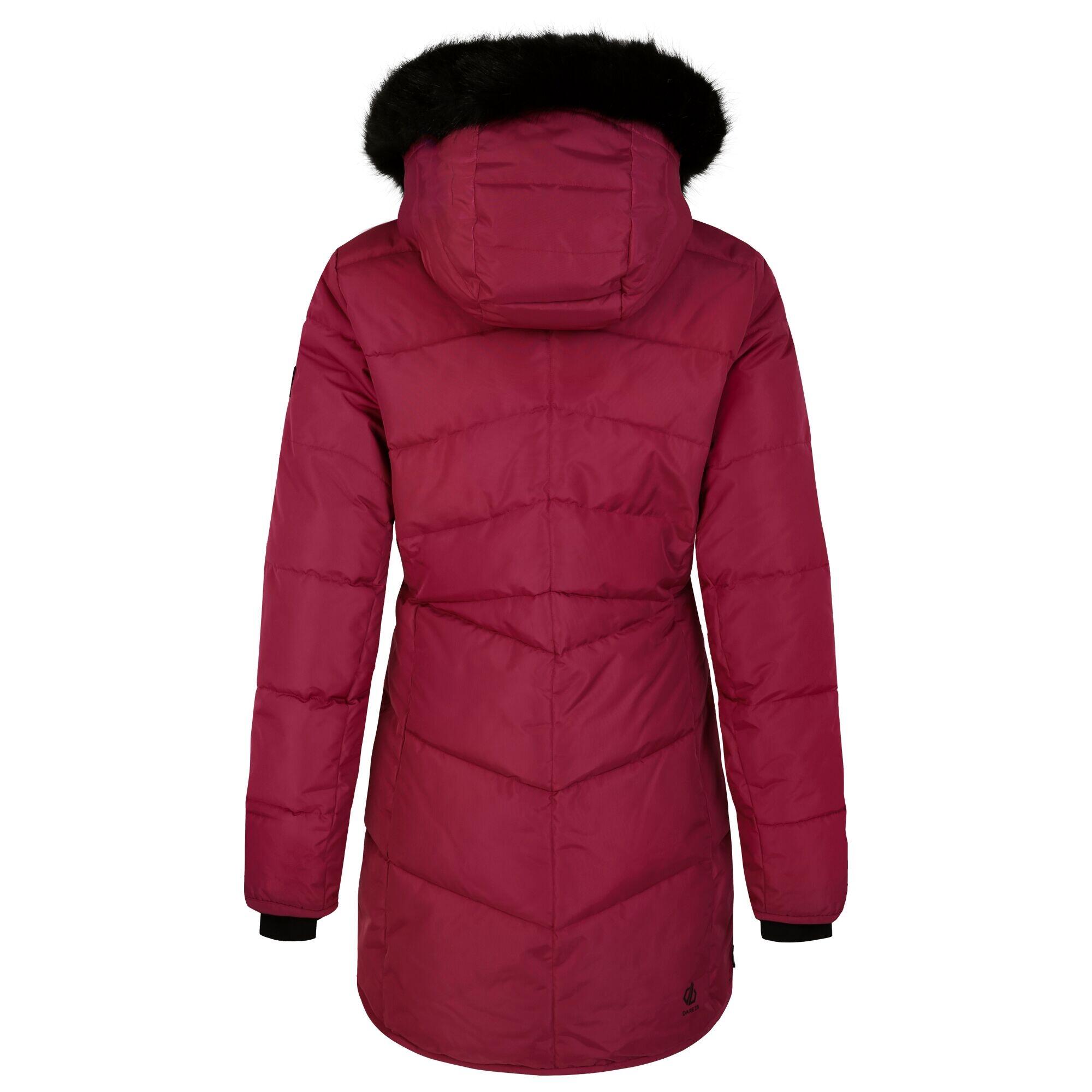 Womens/Ladies Striking III Long Length Padded Jacket (Pink Hydrangea) 2/4