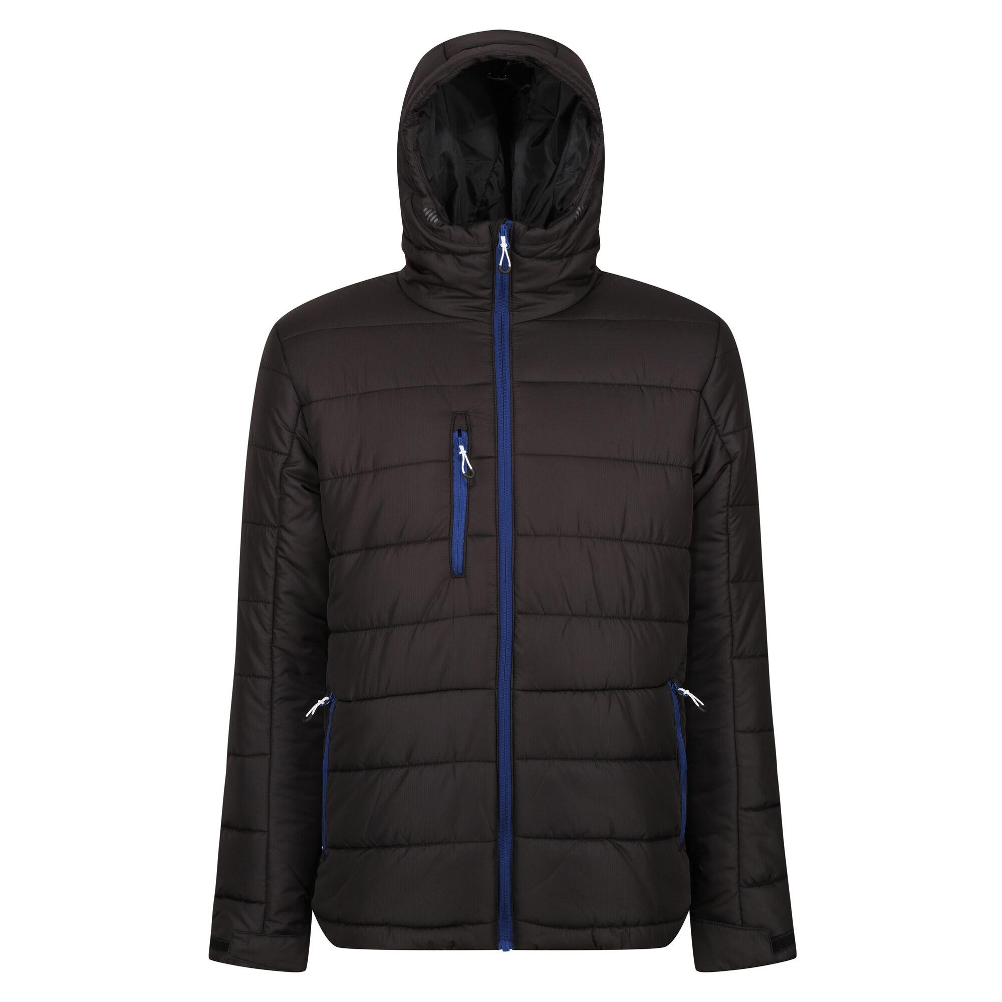 Men's NAVIGATE quilted jacket (Black / Royal Blue)