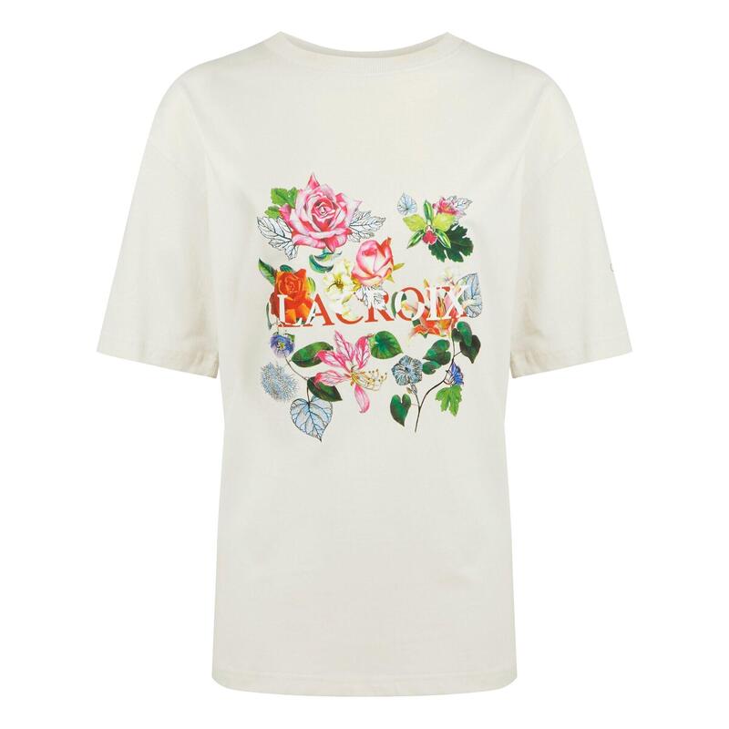 Dames Christian Lacroix Bellegarde Bloemen Tshirt (Parel)