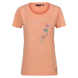 Camiseta Filandra VII Mariposas para Mujer Papaya Punch