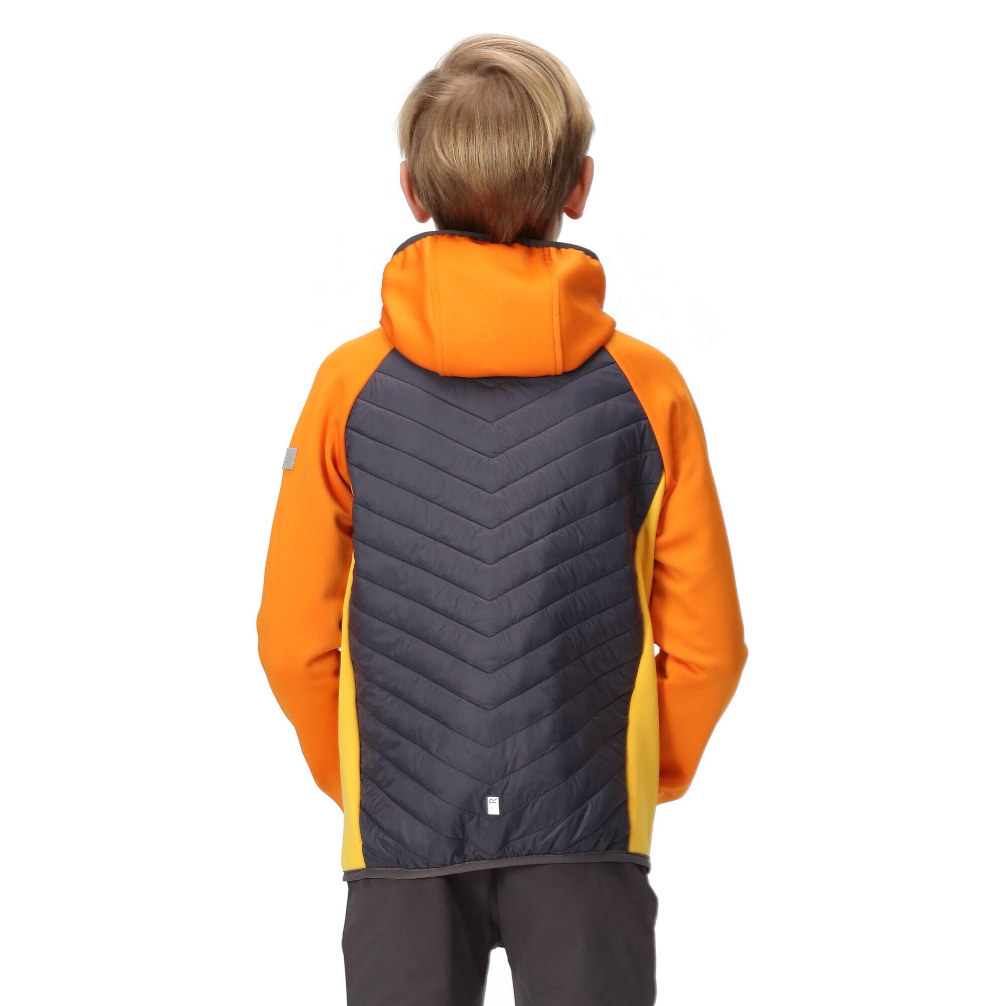 Childrens/Kids Kielder Hybrid VII Padded Jacket (Orange Pepper/Seal Grey) 4/5