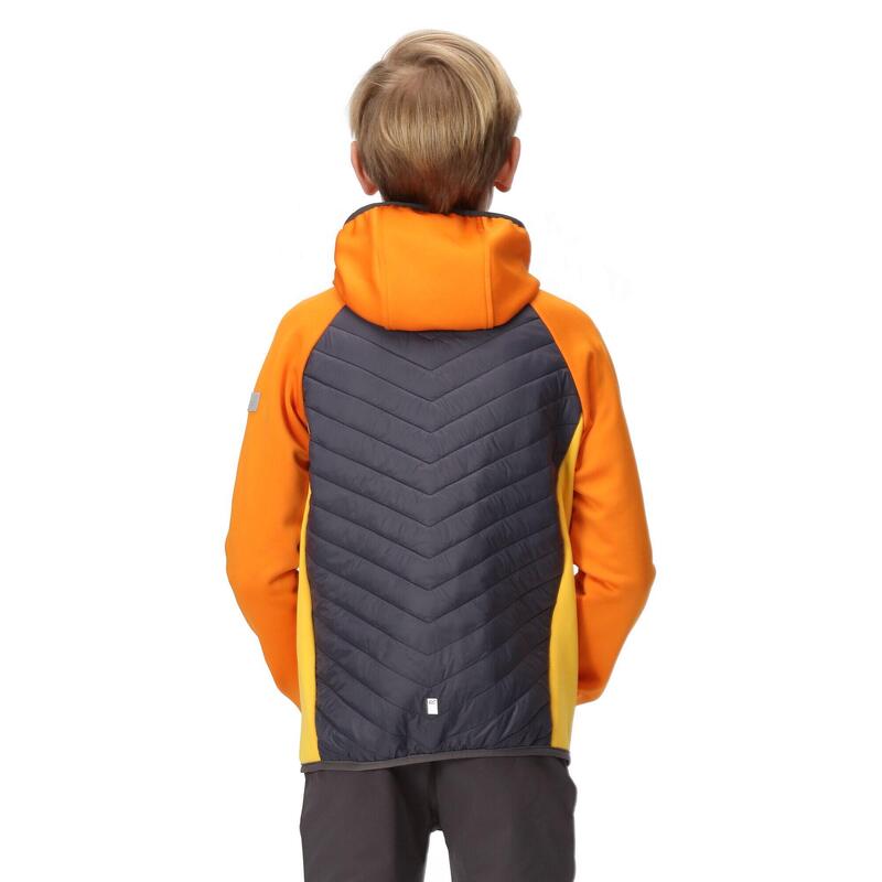 "Kielder Hybrid VII" Steppjacke für Kinder Orangen Pfeffer/Mittelgrau