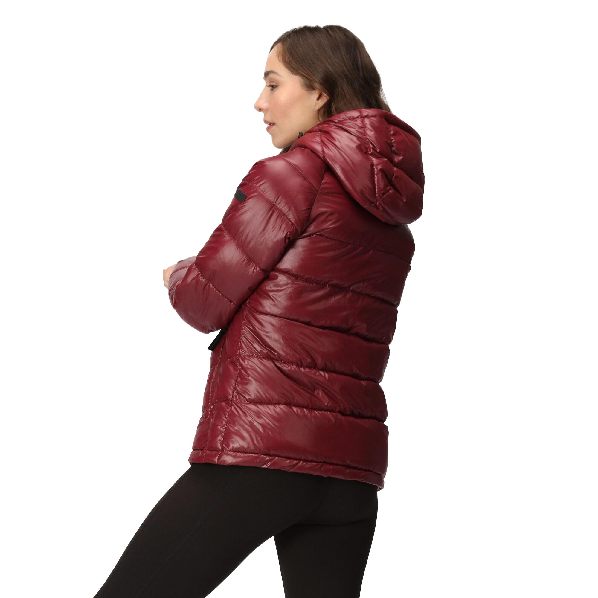 Womens/Ladies Toploft III Baffled Padded Jacket (Burgundy/Seal Grey) 4/5