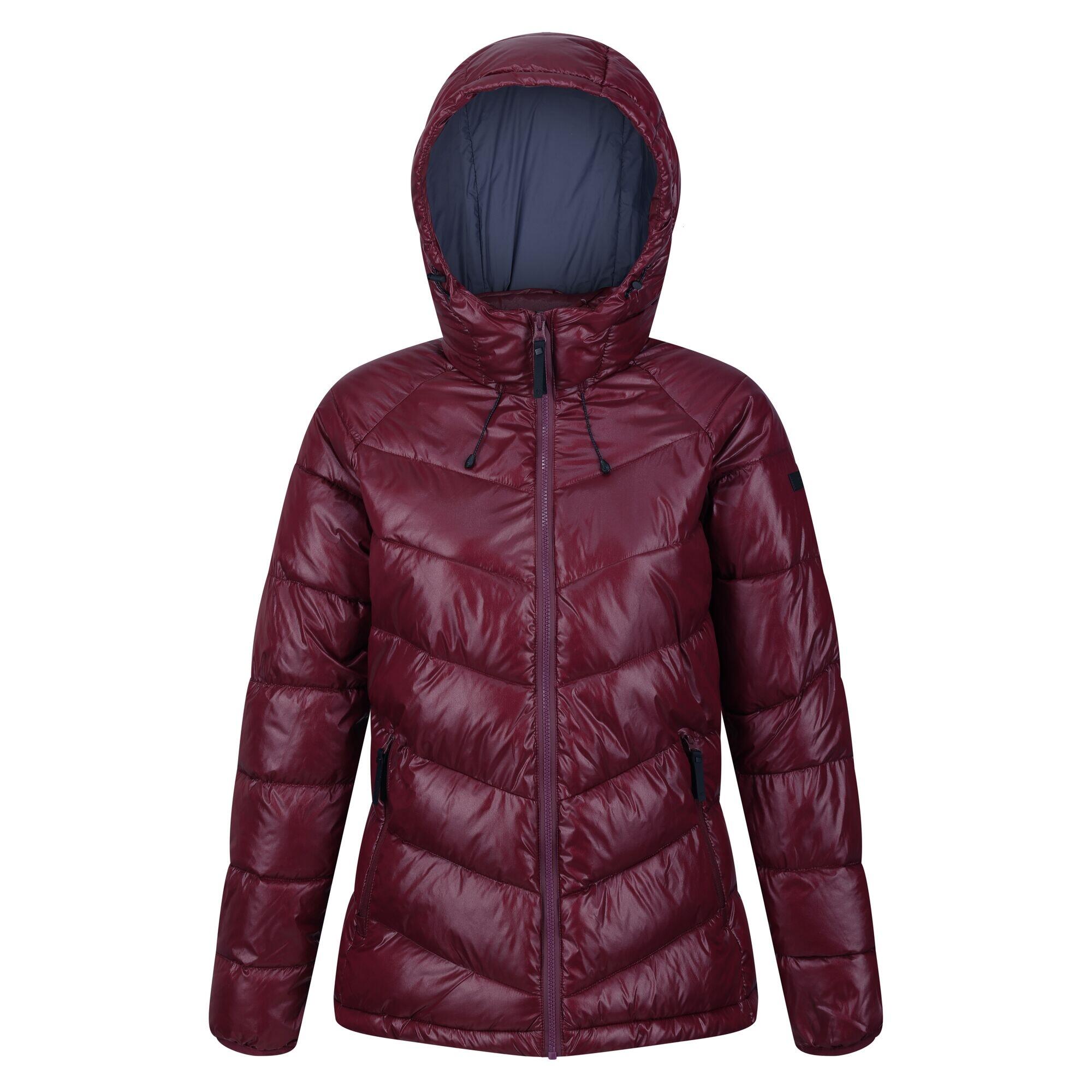 Womens/Ladies Toploft III Baffled Padded Jacket (Burgundy/Seal Grey) 1/5