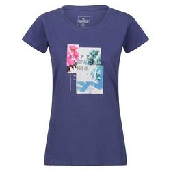 Dames Breezed III Happy Wandering TShirt (Stoffige denim)