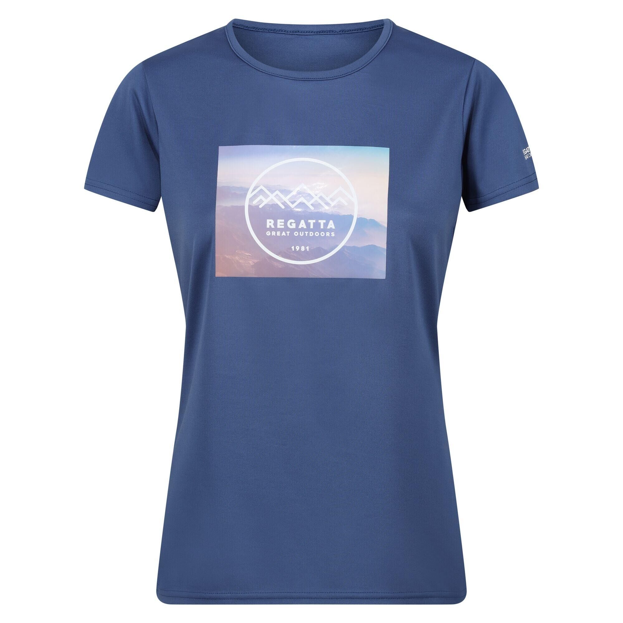 REGATTA Womens/Ladies Fingal VII Mountain TShirt (Dusty Denim)