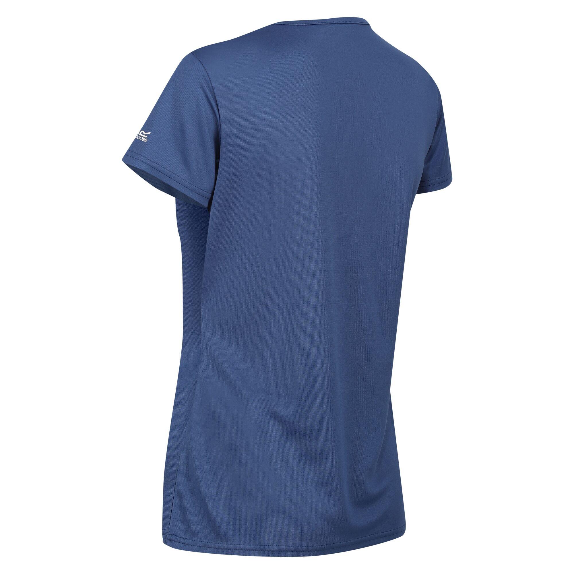 Womens/Ladies Fingal VII Mountain TShirt (Dusty Denim) 4/5