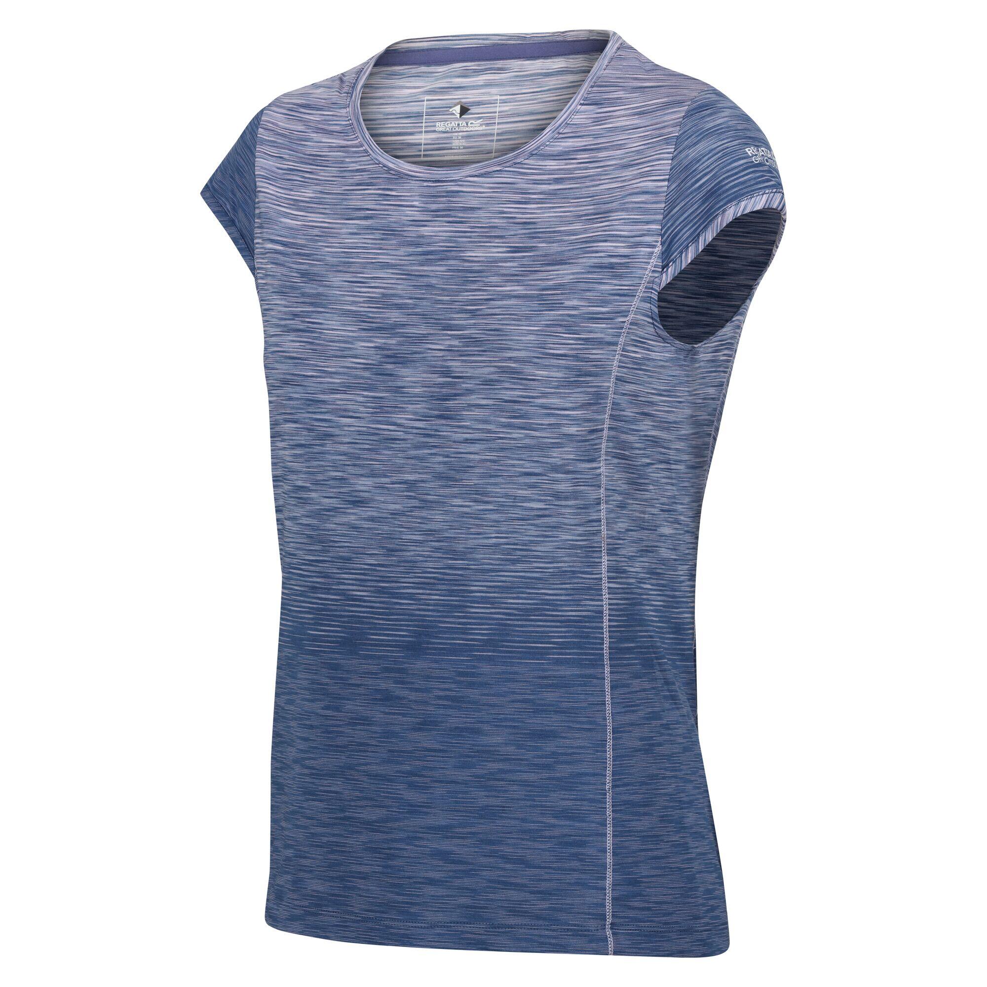 Womens/Ladies Hyperdimension II Ombre Sports TShirt (Dusty Denim/Ombre) 3/5