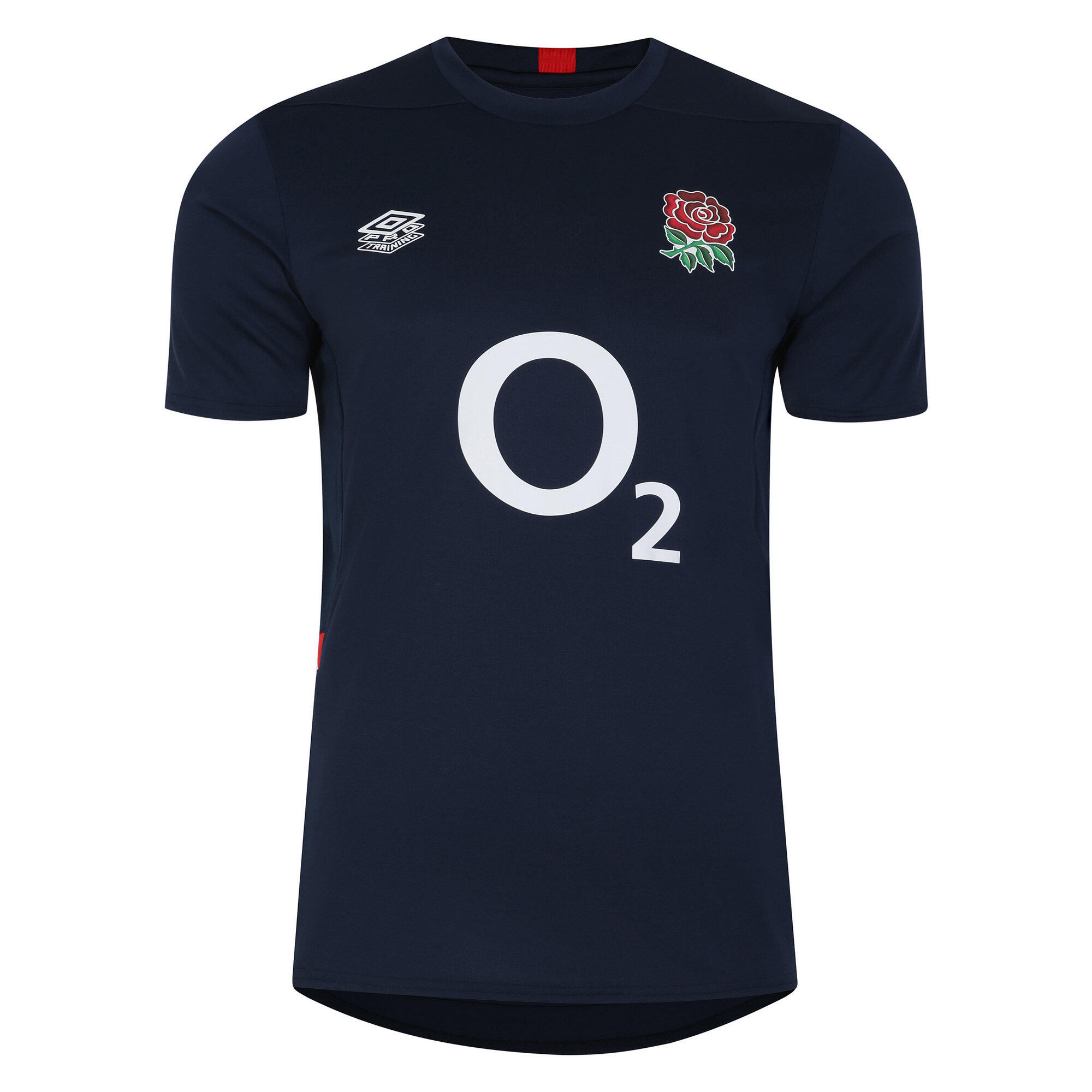 Mens 23/24 England Rugby Gym TShirt (Navy Blazer/Dress Blue/Flame Scarlet) 1/4