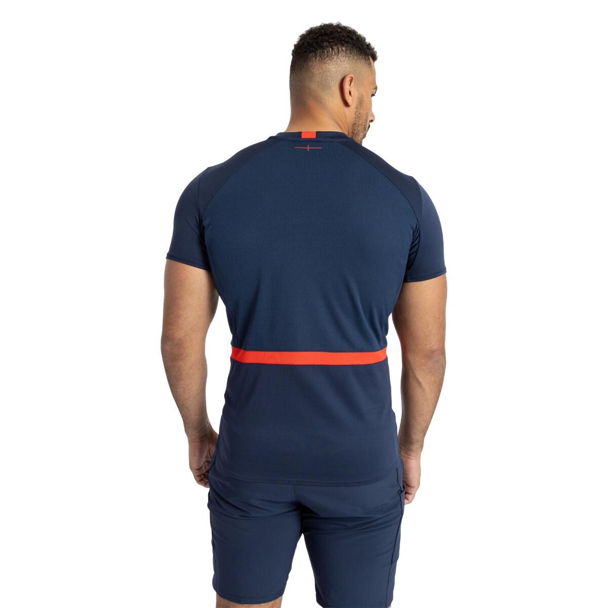 Mens 23/24 England Rugby Gym TShirt (Navy Blazer/Dress Blue/Flame Scarlet) 2/4