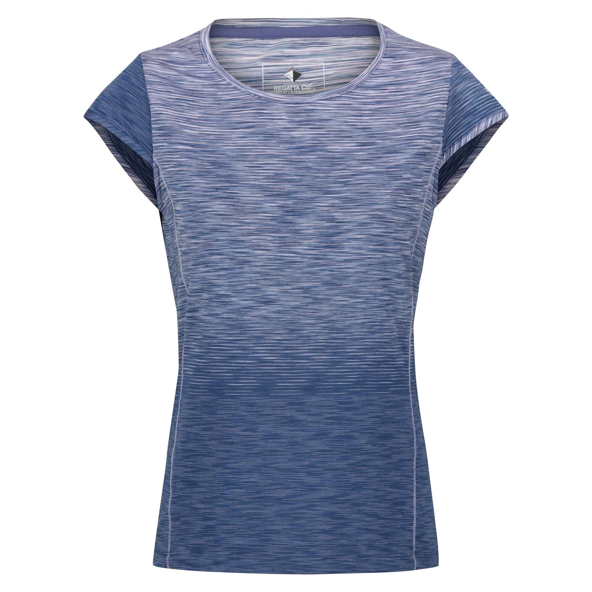 REGATTA Womens/Ladies Hyperdimension II Ombre Sports TShirt (Dusty Denim/Ombre)