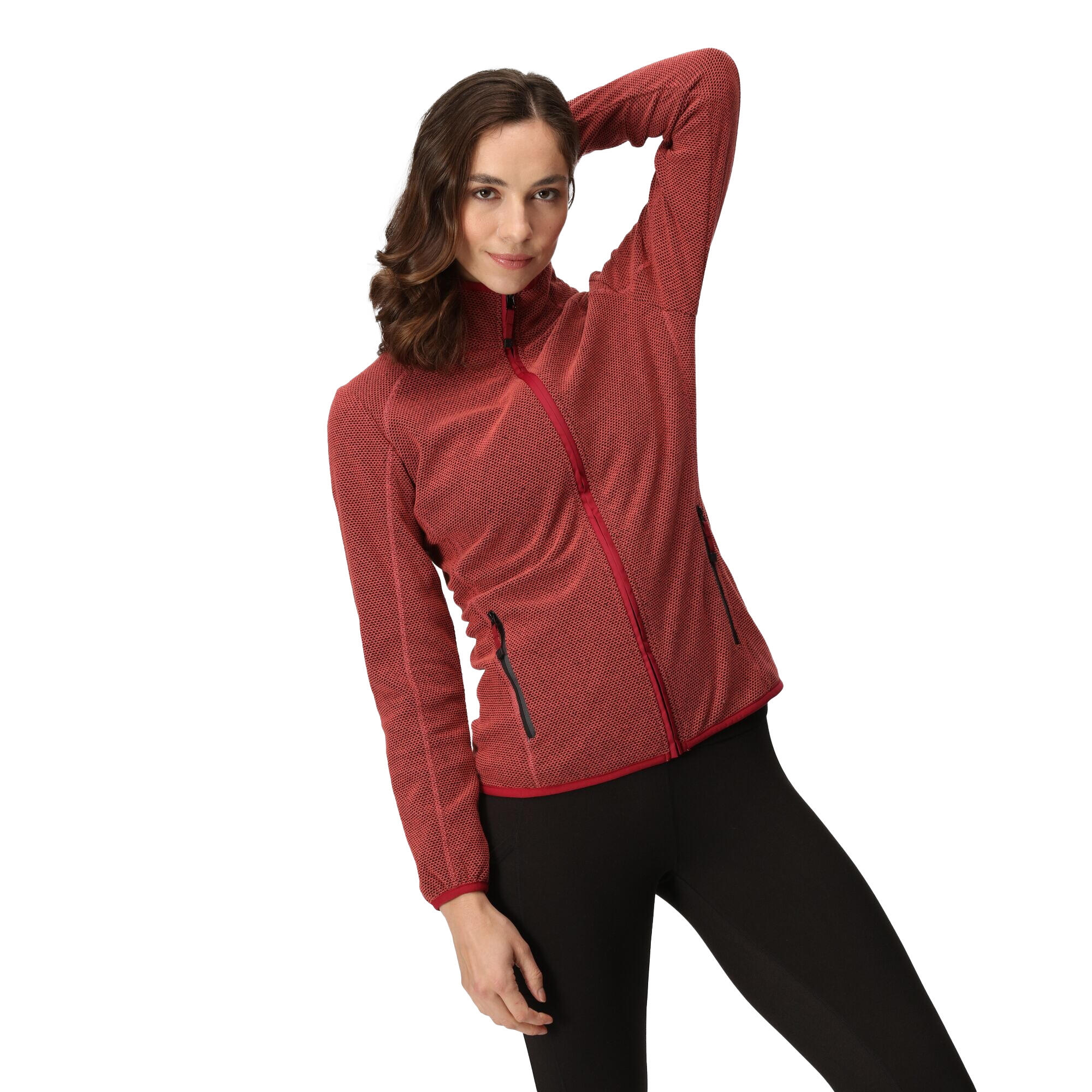 Womens/Ladies Kinwood Full Zip Fleece Jacket (Mineral Red/Rumba Red) 4/5