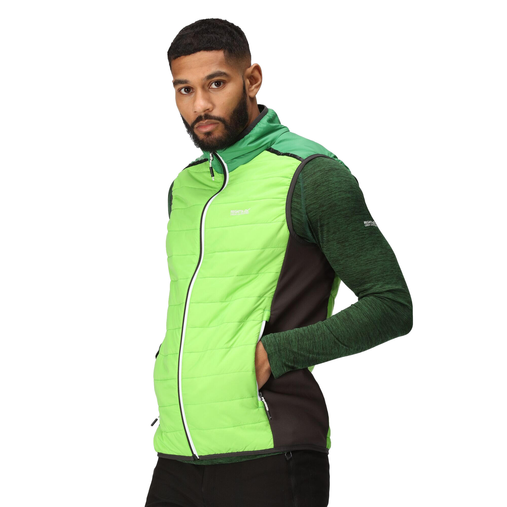 Veste Sans Manches HALTON BAFFLED Homme (Vert Jasmin / Vert Des Champs) 4/5