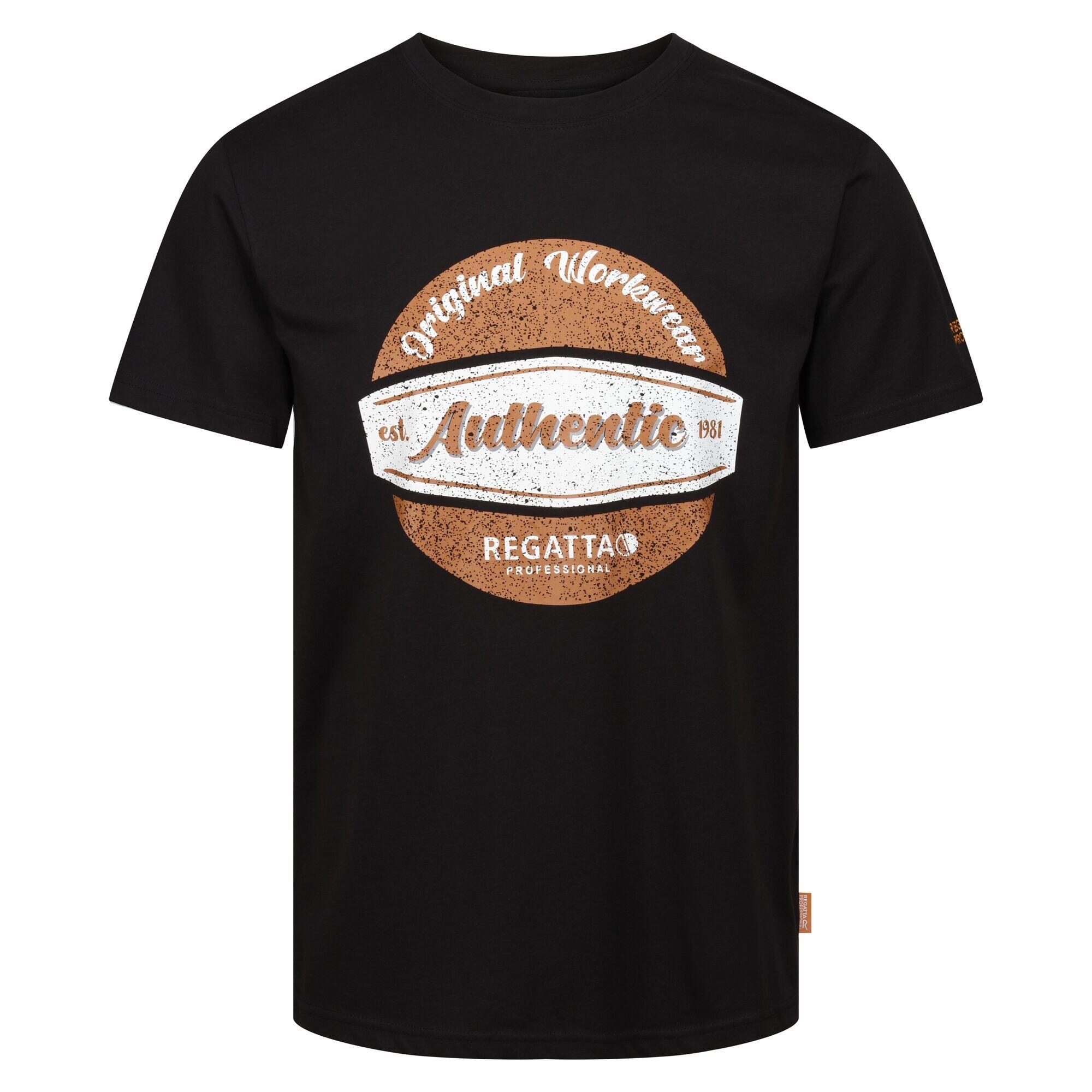 REGATTA Mens Original Workwear Cotton TShirt (Black)