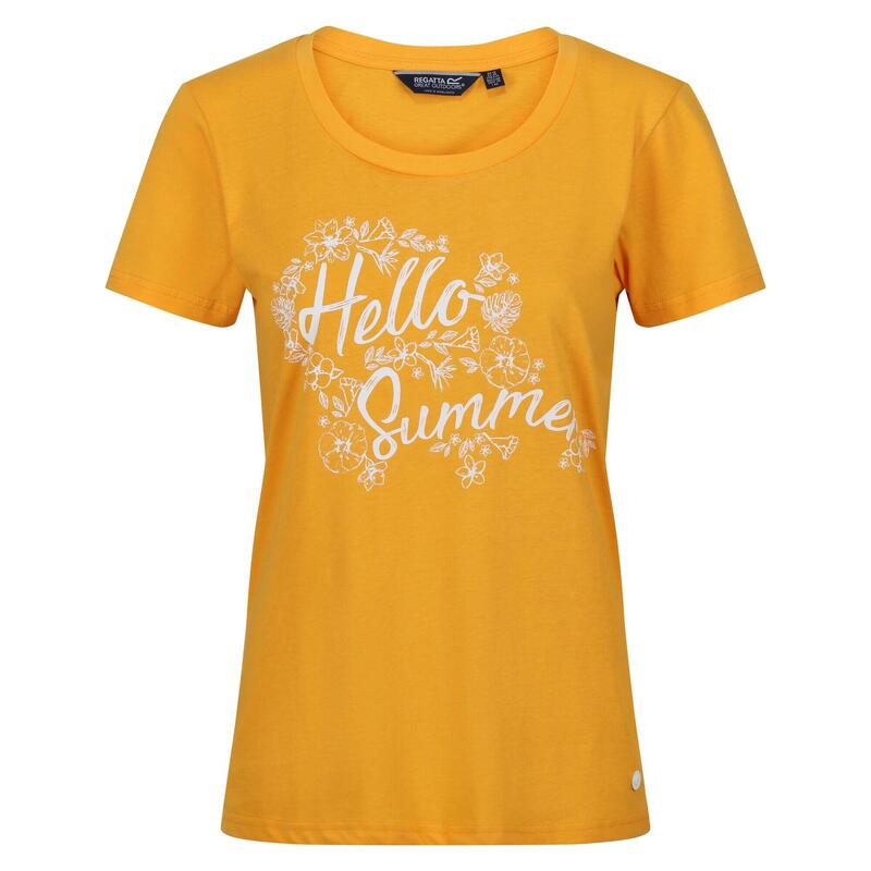 Tshirt FILANDRA HELLO SUMMER Femme (Jaune mangue)