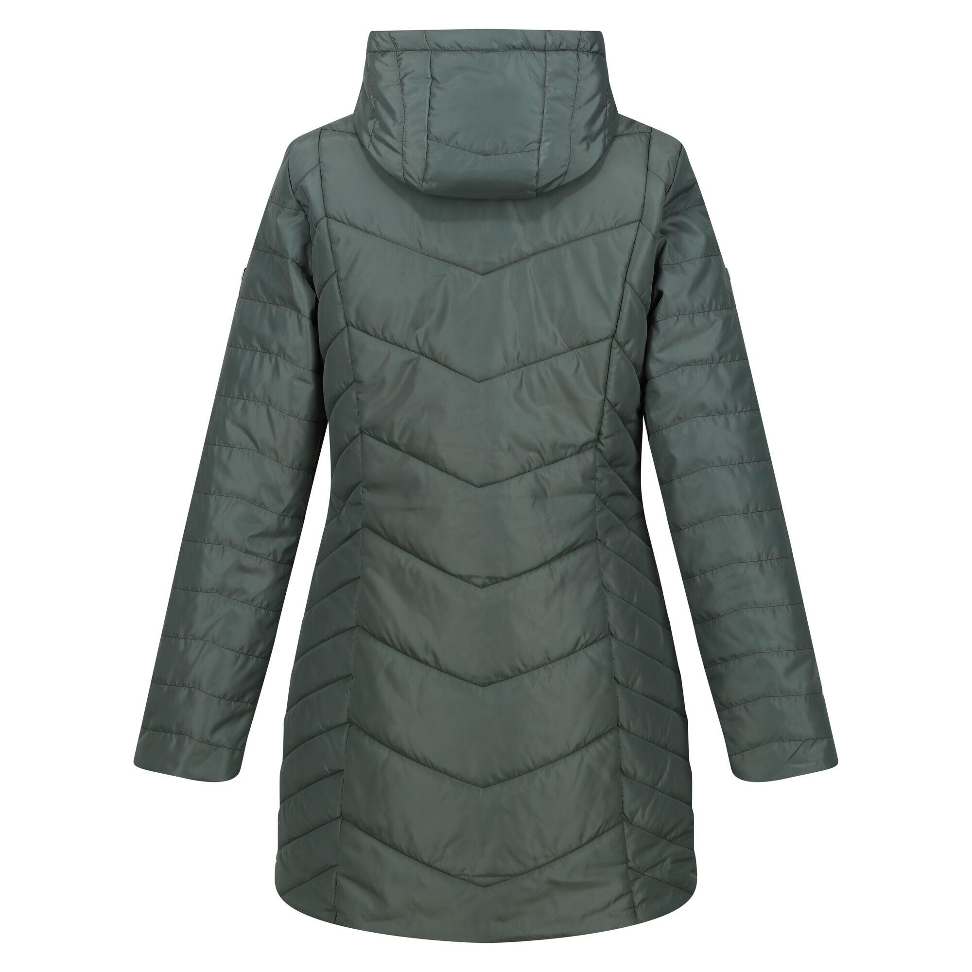 Womens/Ladies Panthea Insulated Padded Hooded Jacket (Dark Forest Green) 2/5
