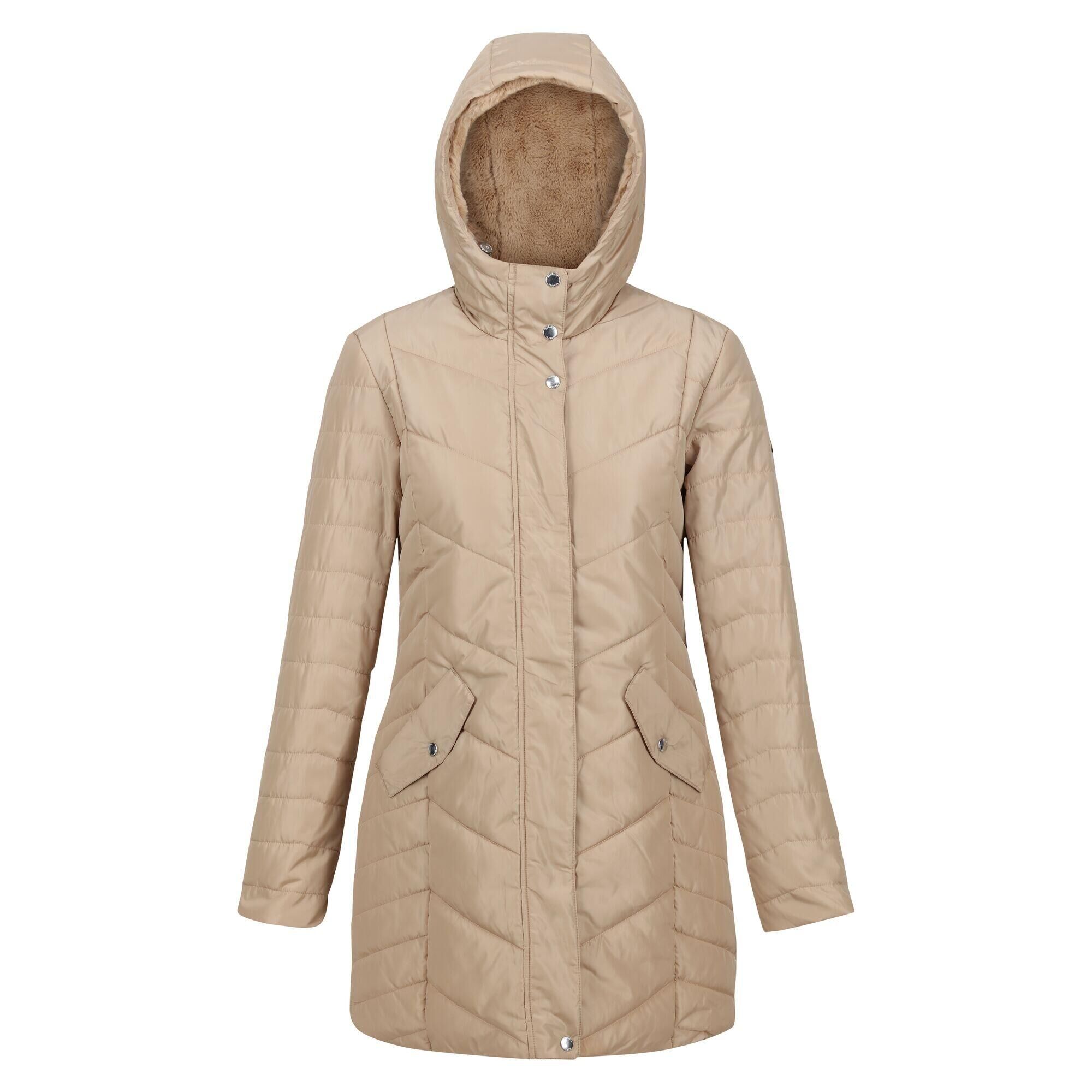 REGATTA Womens/Ladies Panthea Insulated Padded Hooded Jacket (Barleycorn)