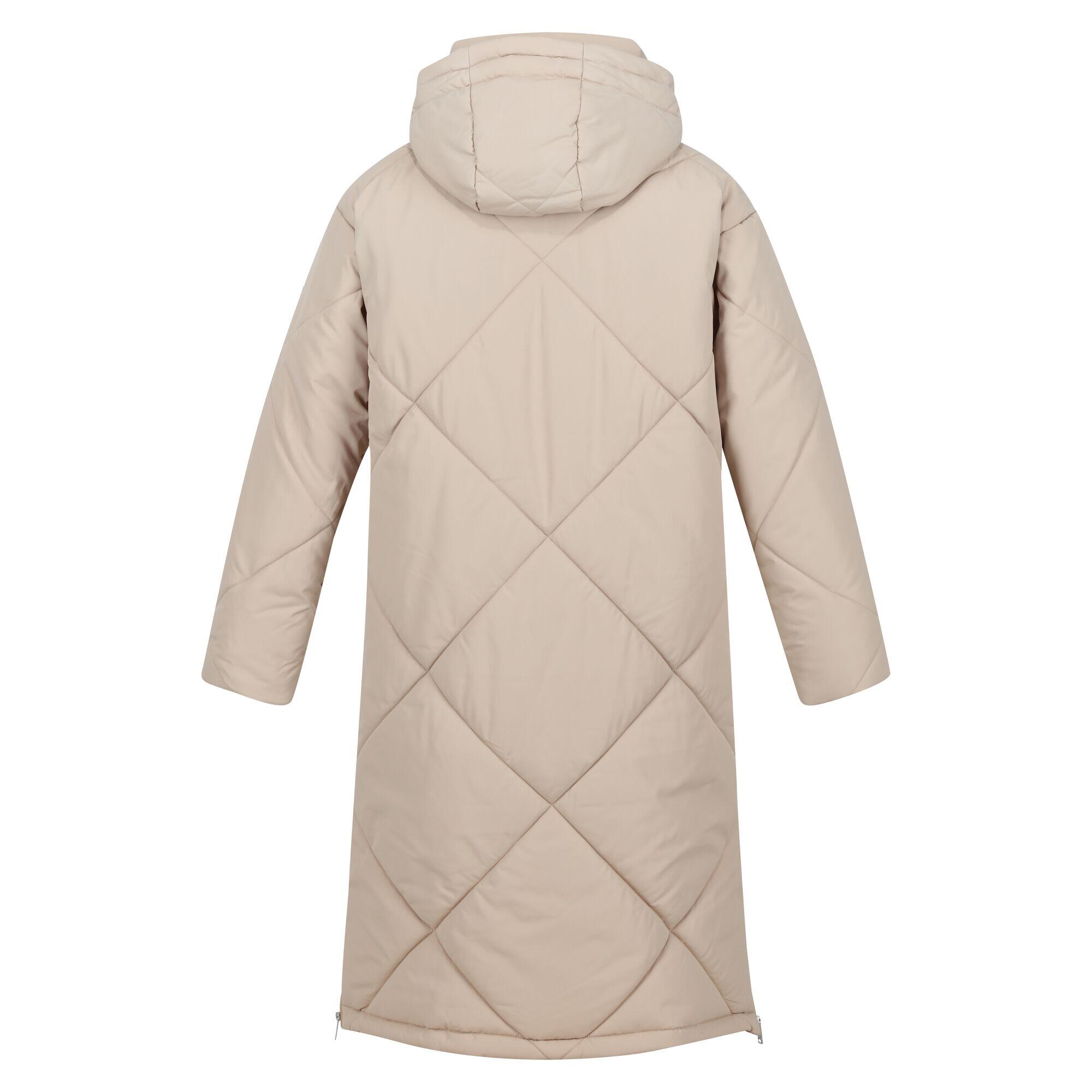 Womens/Ladies Cambrie Quilted Longline Padded Jacket (Barleycorn) 2/5