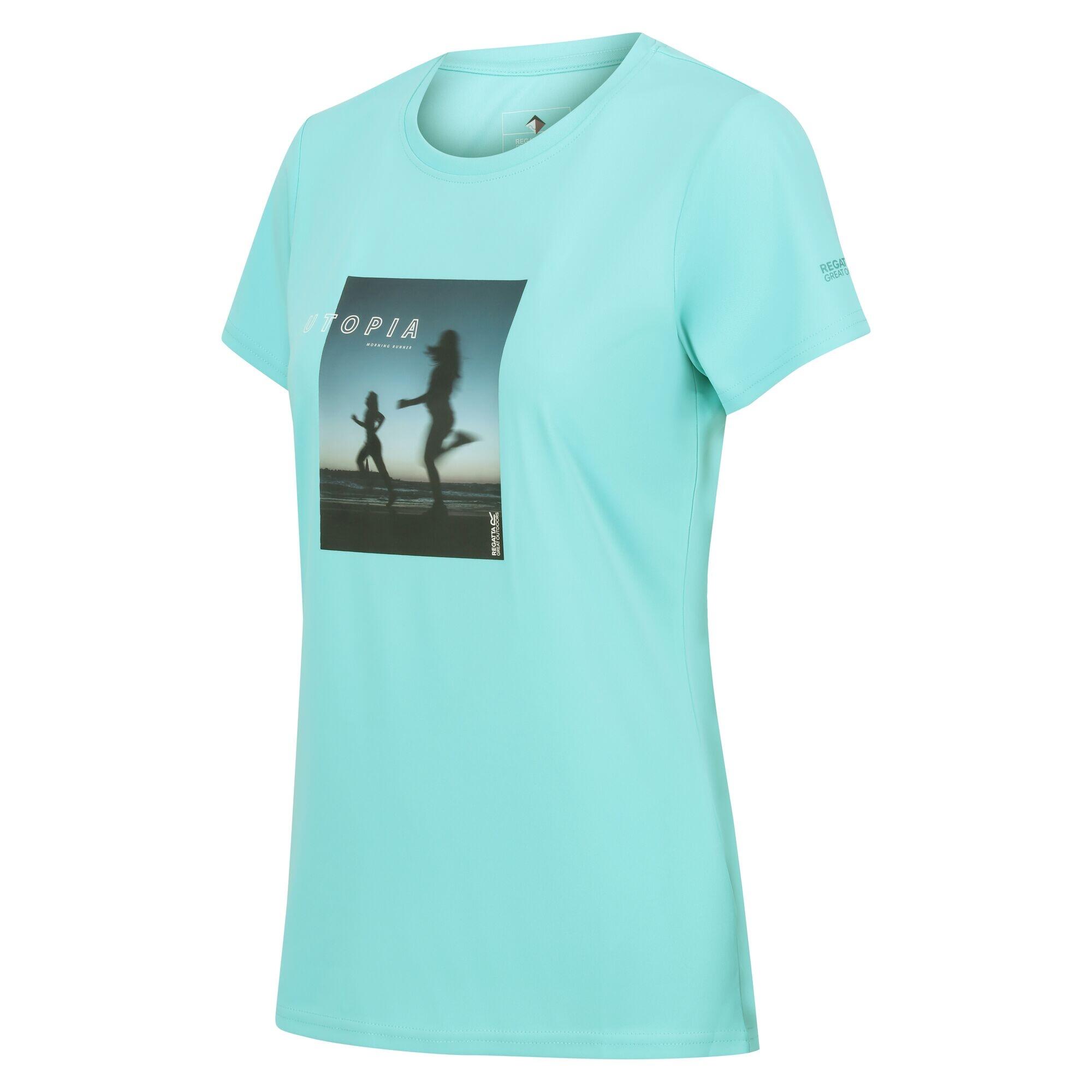 Womens/Ladies Fingal VII Utopia Running TShirt (Amazonite) 3/5