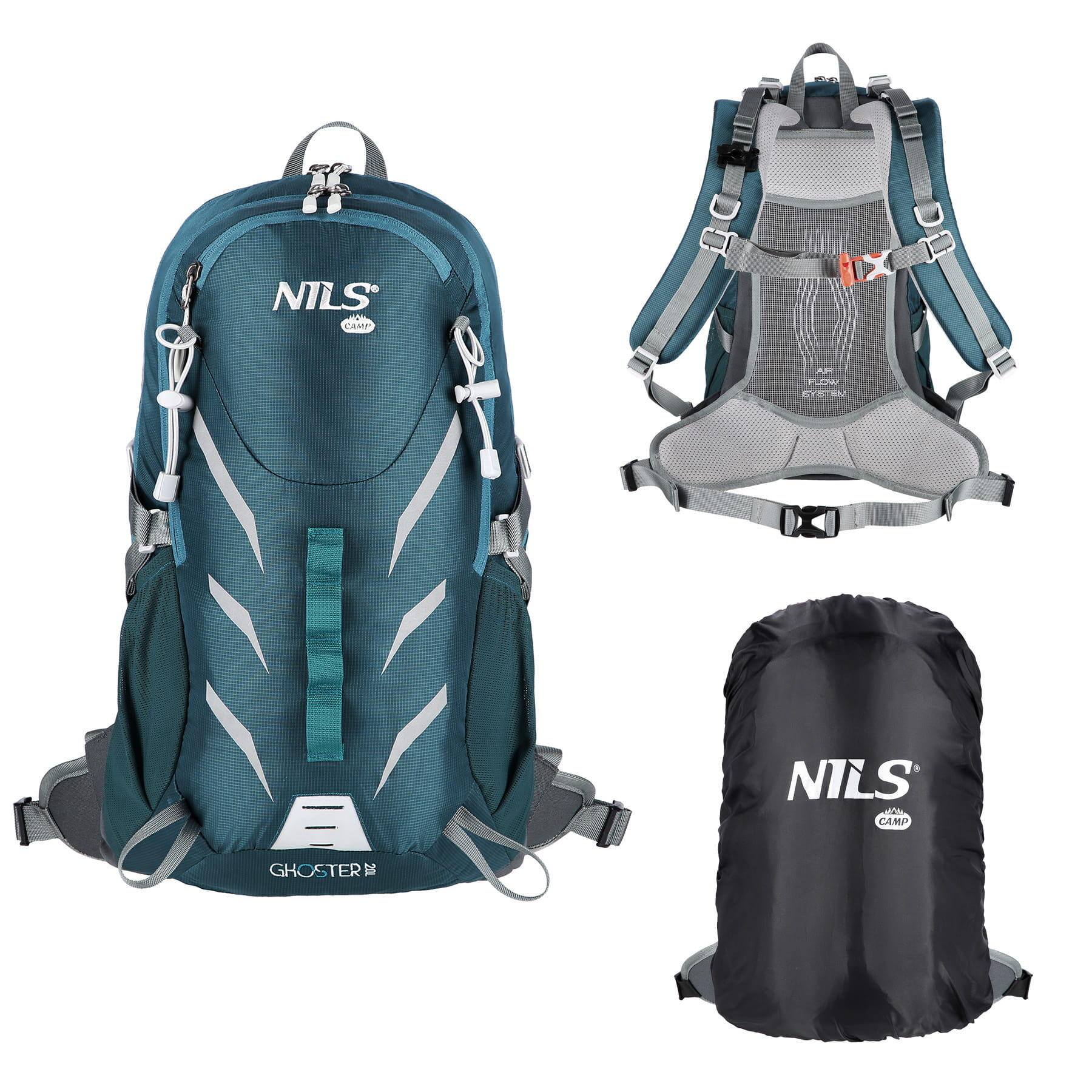 Wanderrucksack Ghoster 20L NILS CAMP NC1942 mit Regenschutz und Air Flow System 2/7
