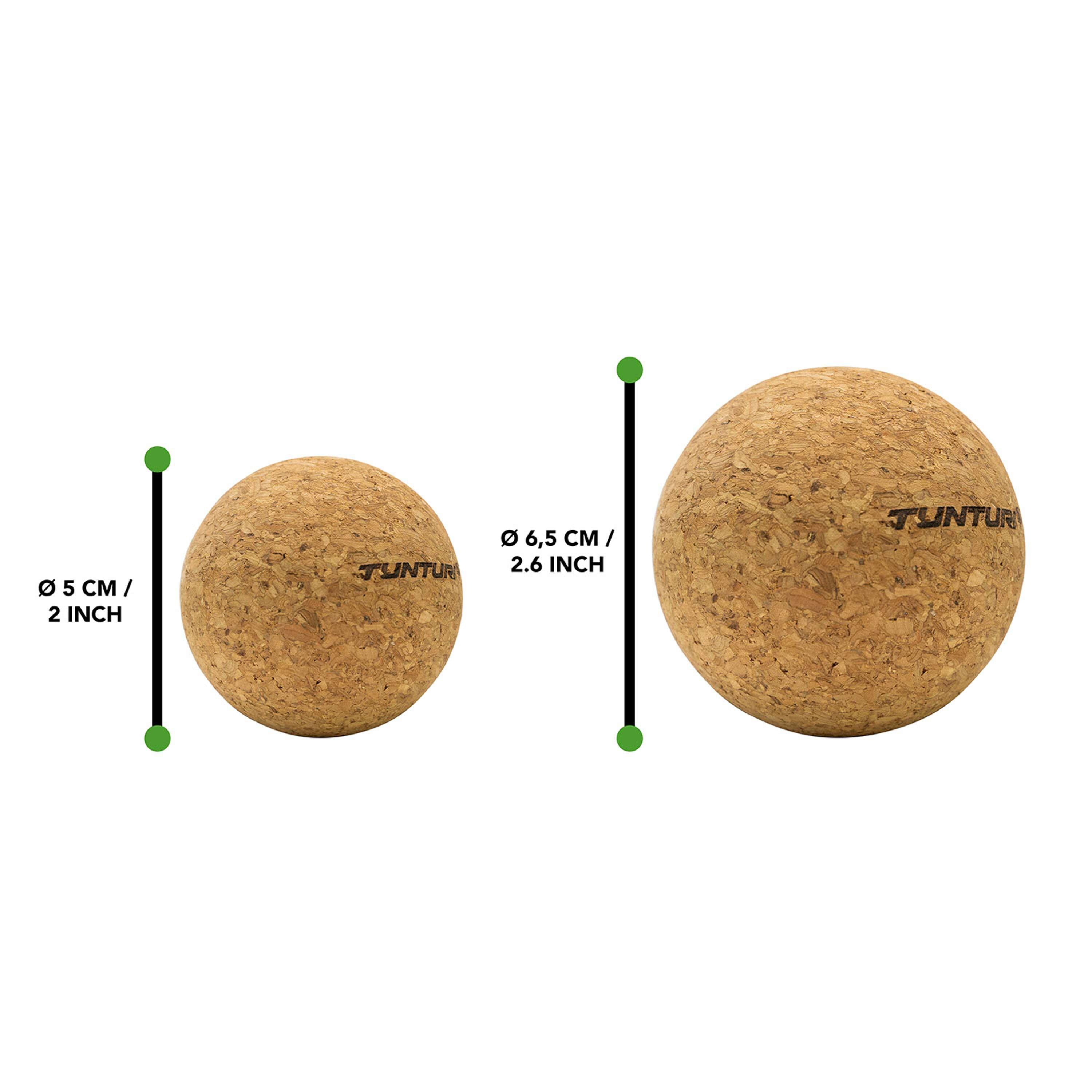 Ensemble de balles de massage en liège Tunturi Eco Friendly 5/7