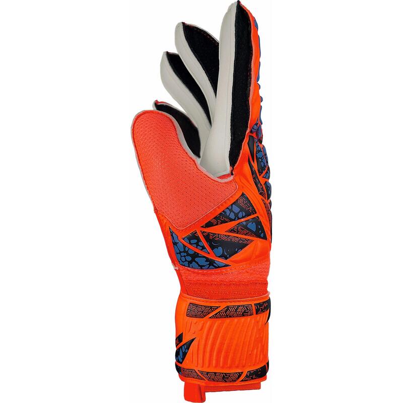 Guantes de portero fútbol adulto Reusch Attrakt Solid, naranja