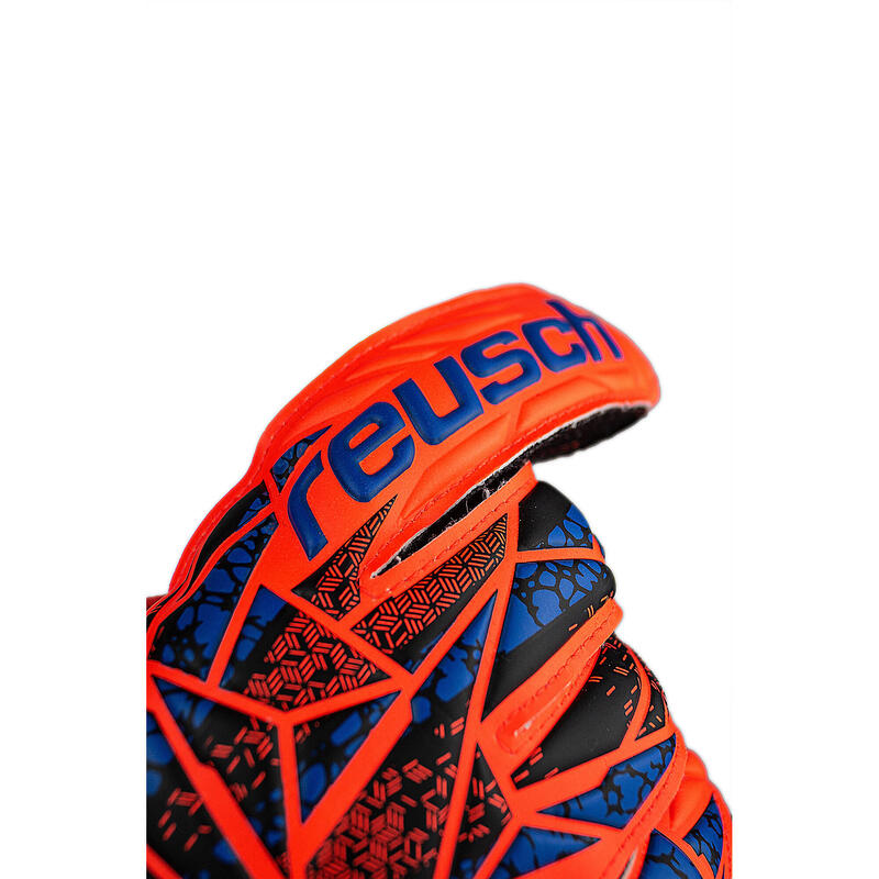 Guantes de portero fútbol adulto Reusch Attrakt Solid, naranja