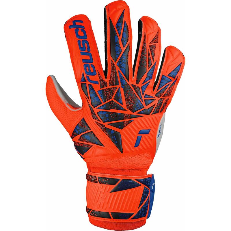 Guantes de portero fútbol adulto Reusch Attrakt Solid, naranja