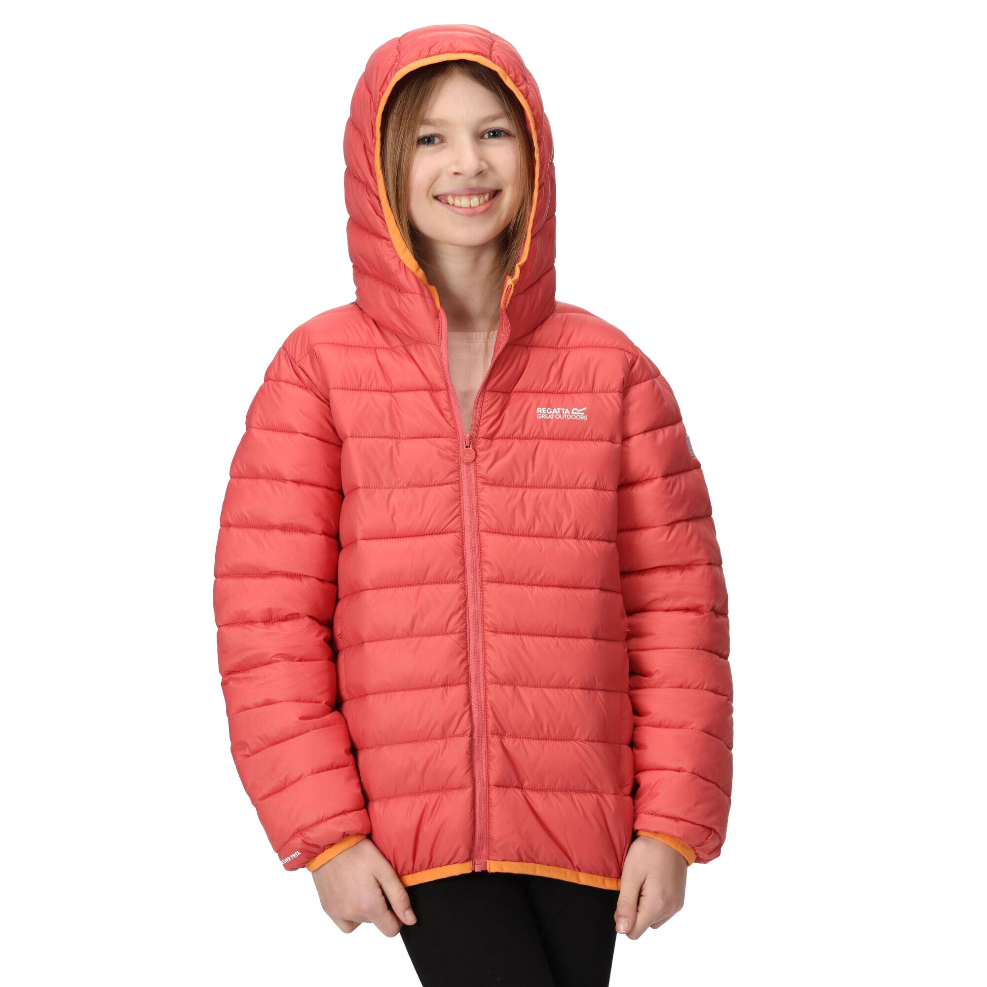 Childrens/Kids Marizion Hooded Padded Jacket (Mineral Red/Burgundy) 4/5