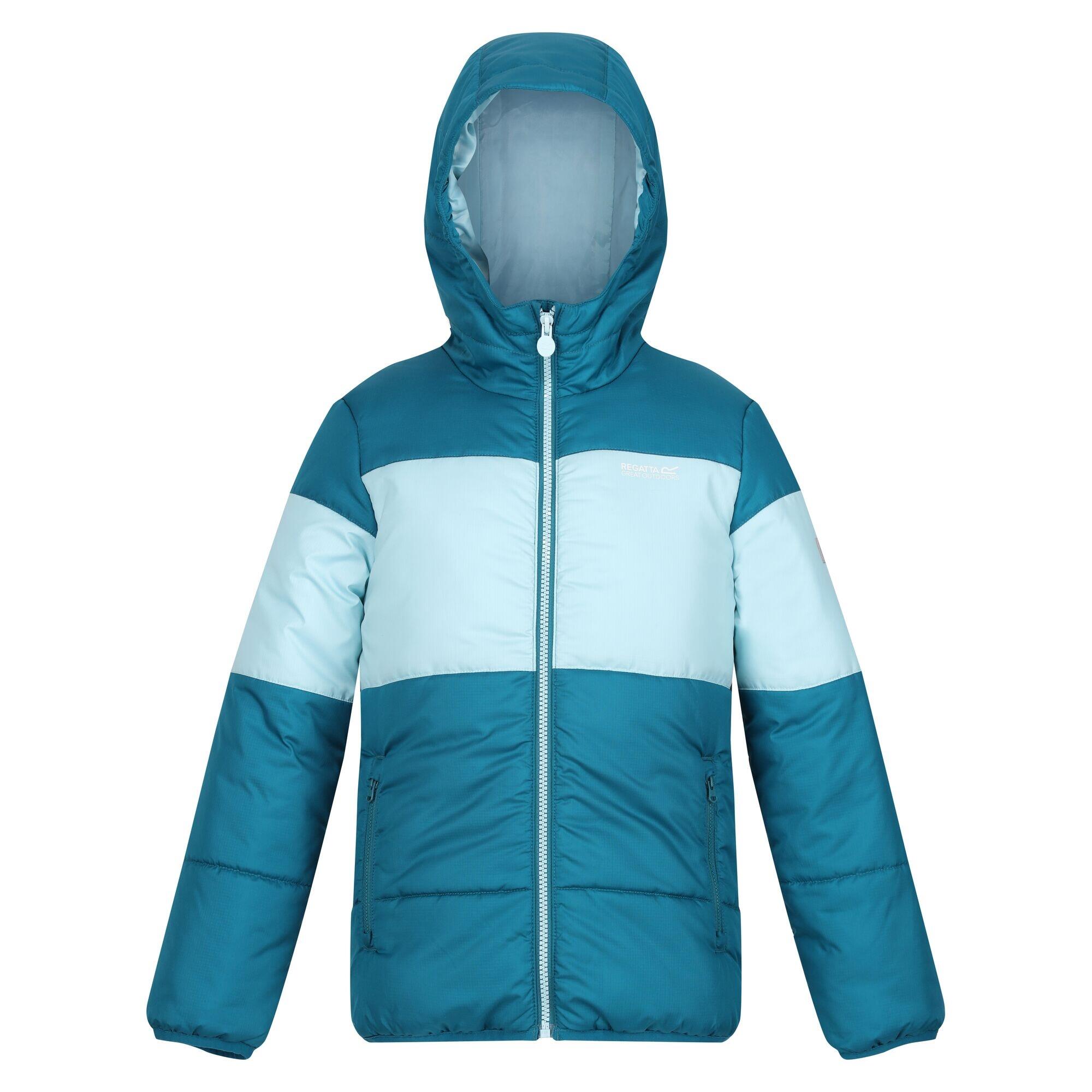 Childrens/Kids Lofthouse VII Terrain Print Padded Jacket (Gulfstream/Sea Haze) 1/5