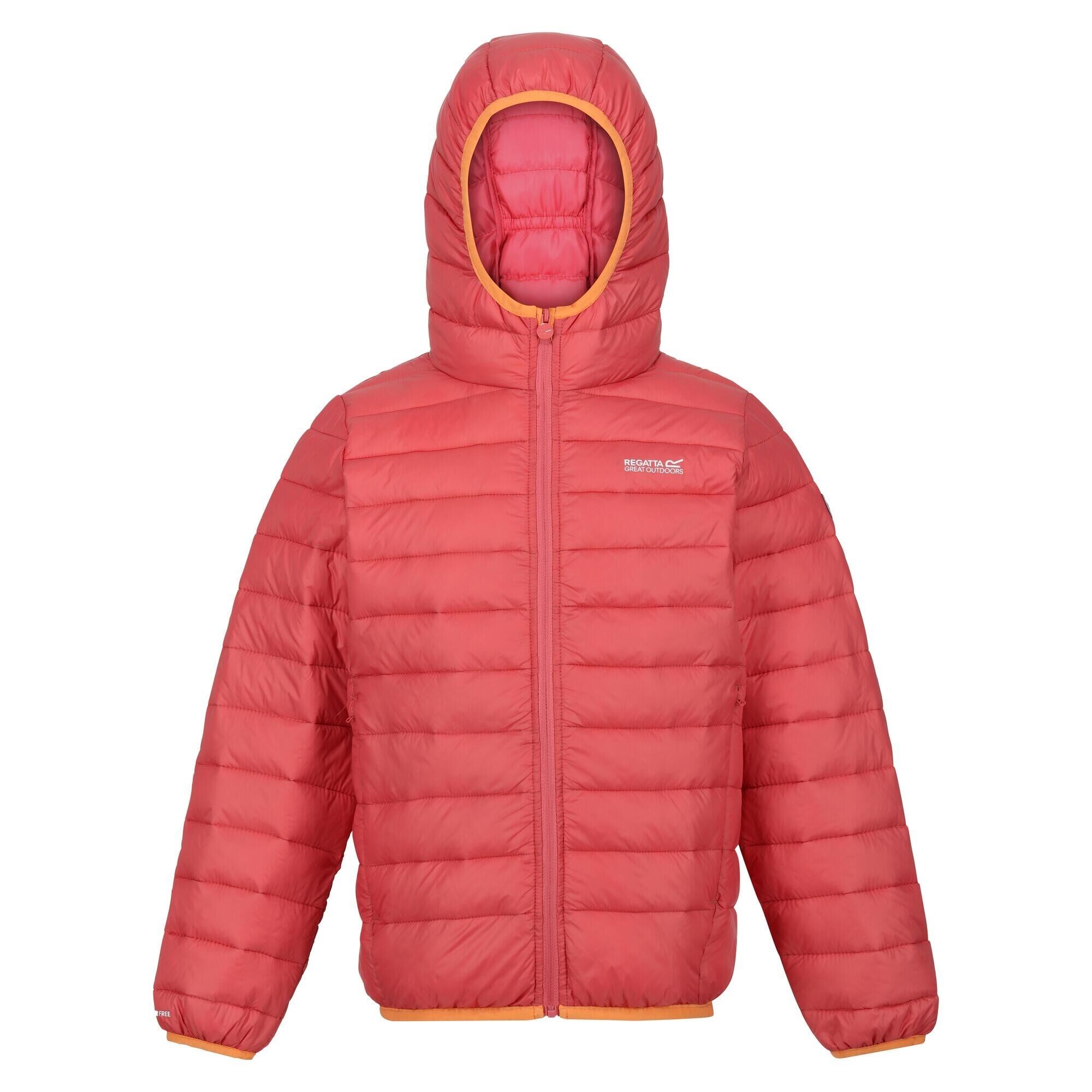 REGATTA Childrens/Kids Marizion Hooded Padded Jacket (Mineral Red/Burgundy)