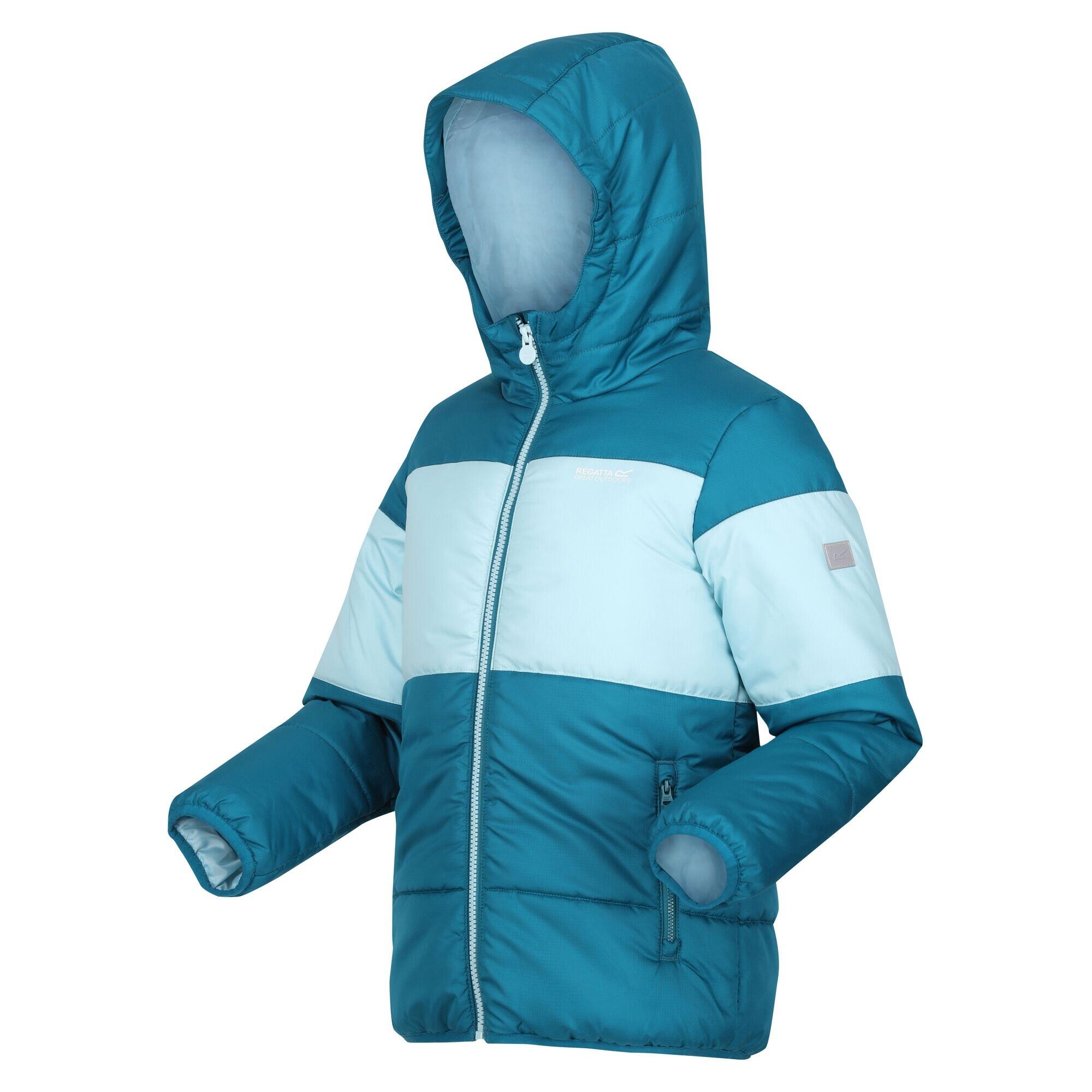 Childrens/Kids Lofthouse VII Terrain Print Padded Jacket (Gulfstream/Sea Haze) 3/5