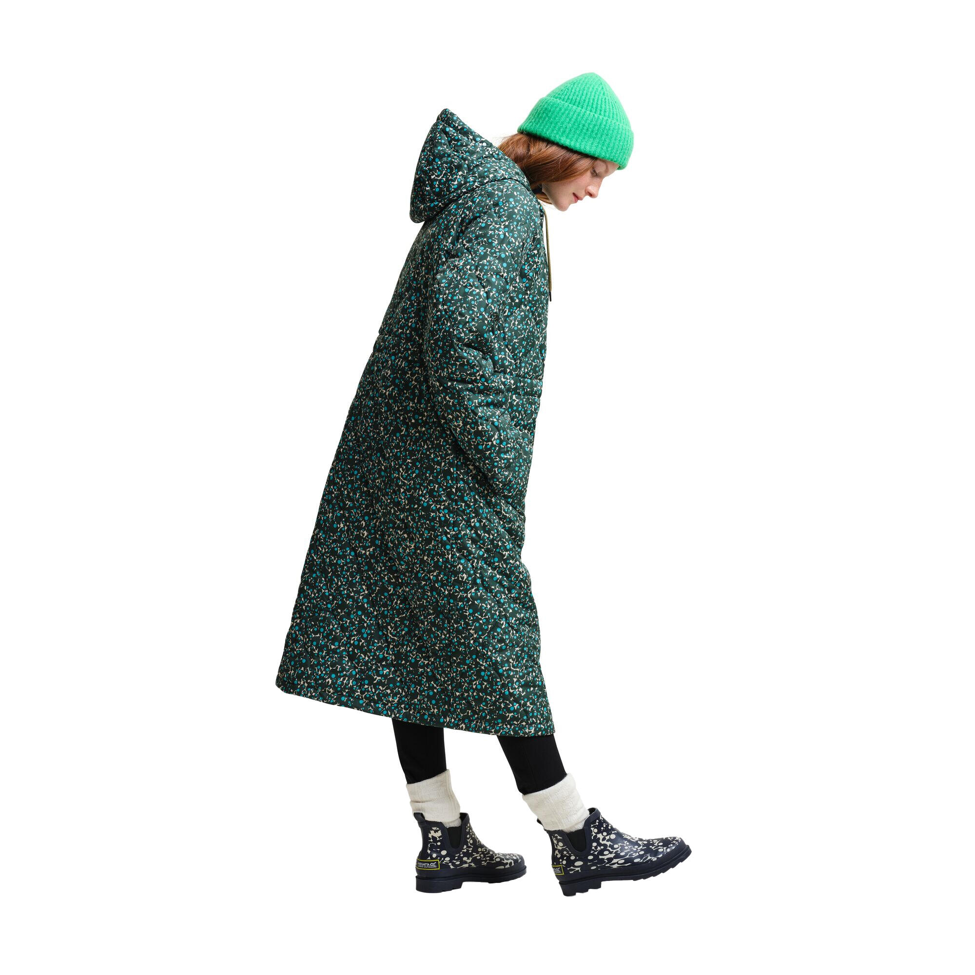 Womens/Ladies Orla Berry Bubble Hooded Longline Padded Jacket (Jade