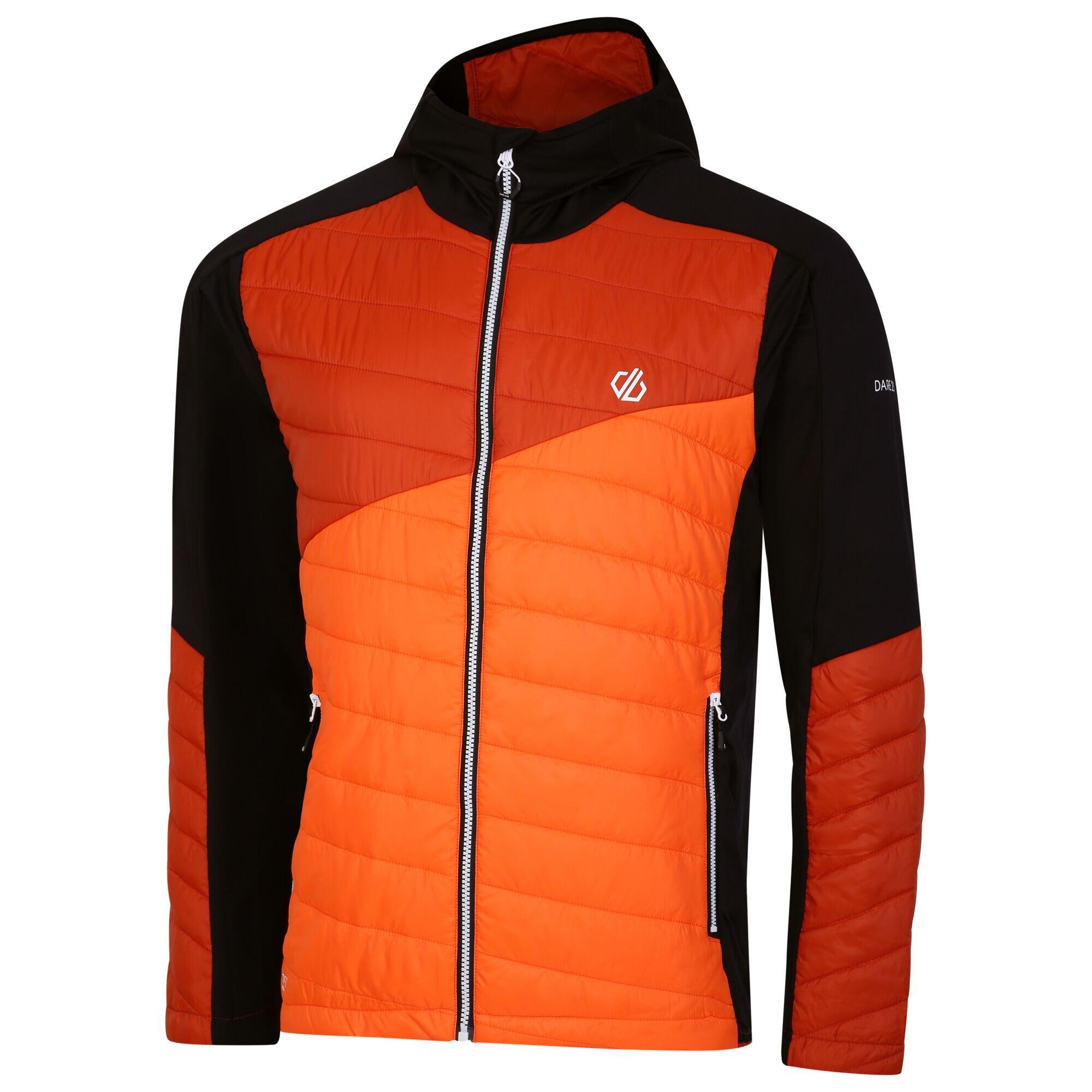 Mens Touring Contrast Panel Hybrid Jacket (Puffins Orange/Rooibos Tea) 3/5