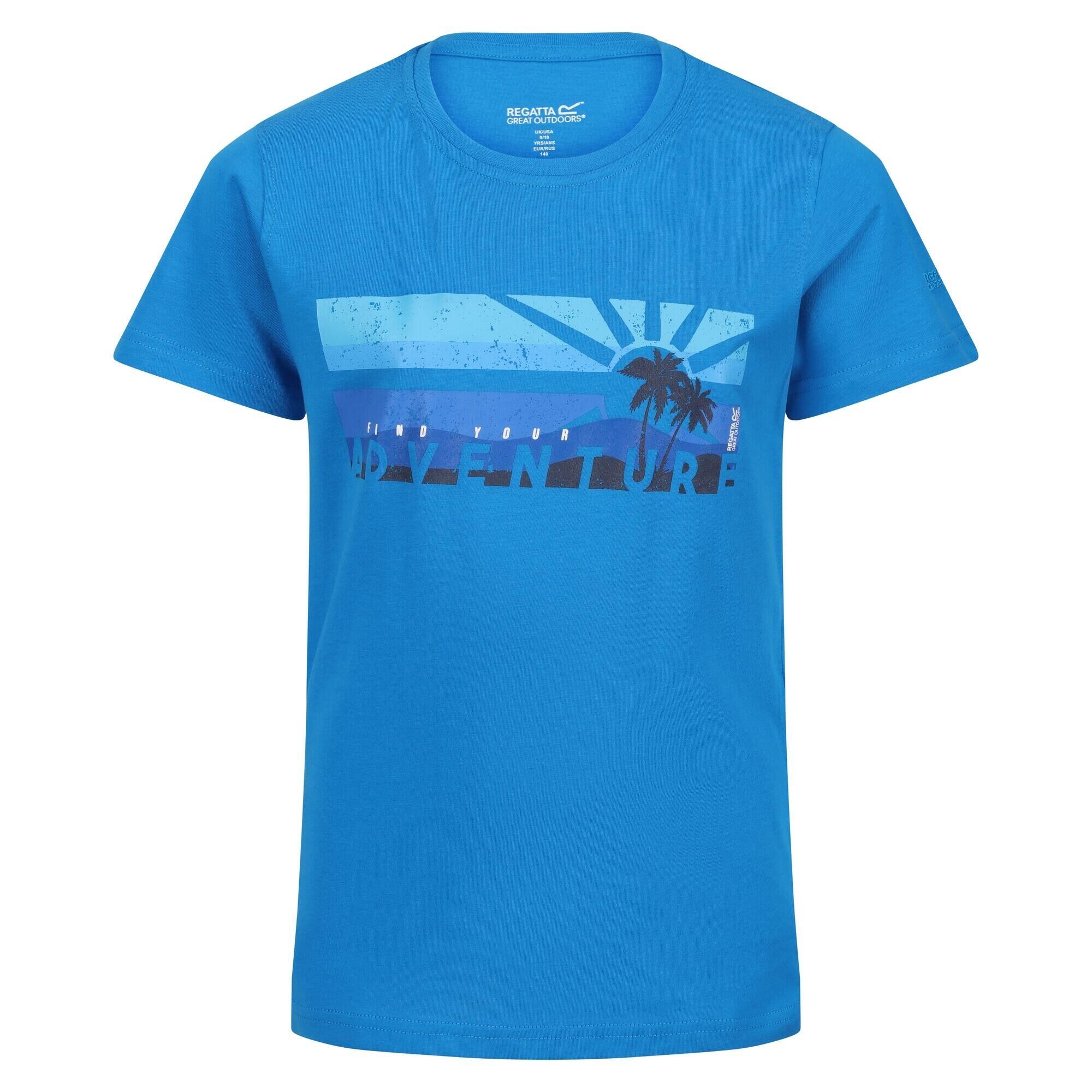 REGATTA Childrens/Kids Bosley VI Mountain TShirt (Indigo Blue)