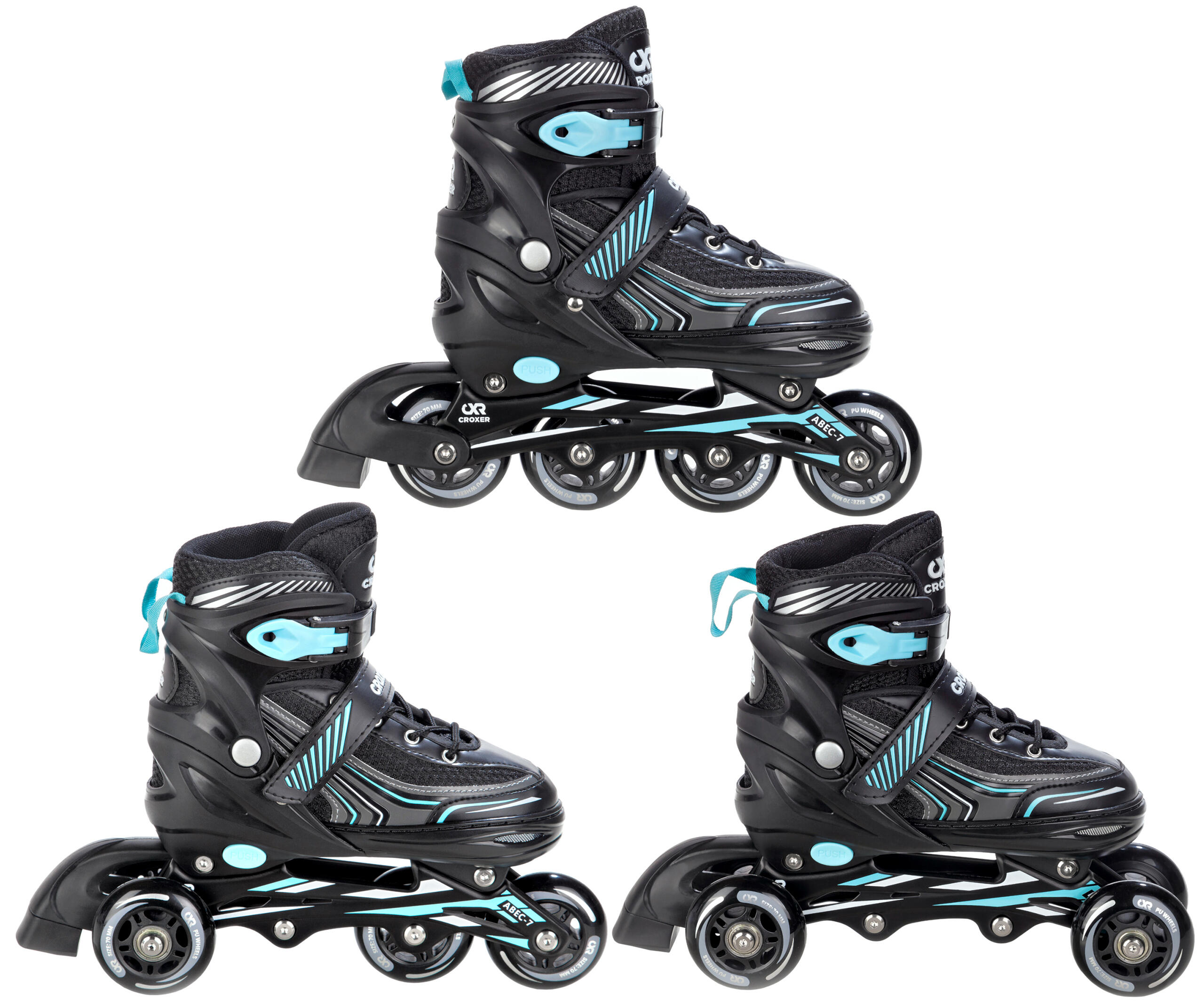 CROXER Patins de rodas ajustáveis 3 em 1 Croxer Optima