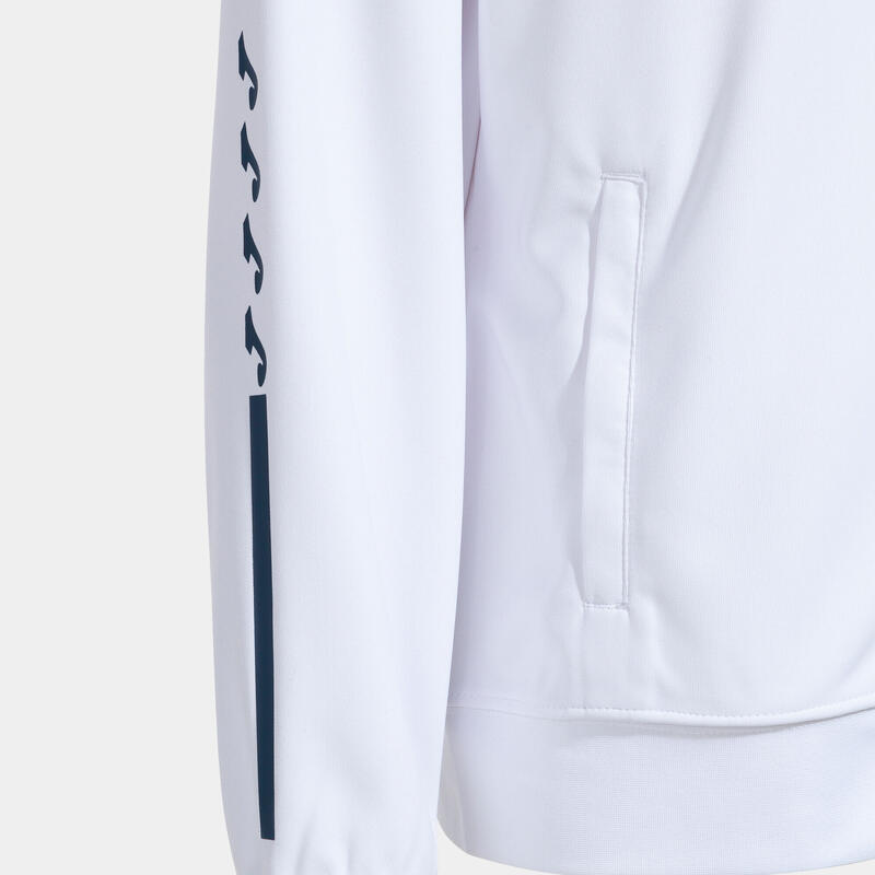 Chaqueta Con Capucha Fútbol Mujer Joma Eco Supernova Blanco