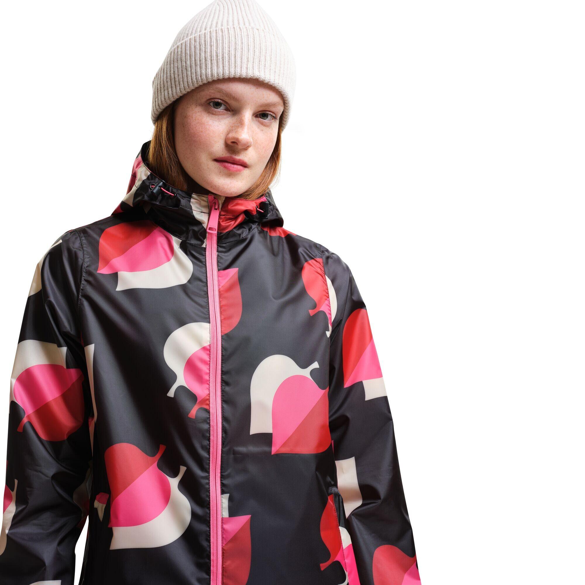Womens/Ladies Orla Kiely PackIt Leaves Waterproof Jacket (Shadow Elm Pink) 3/5