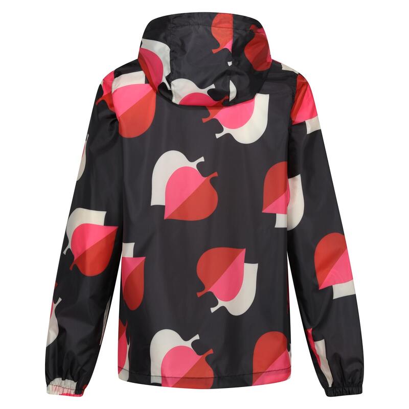 Chaqueta Impermeable Orla Kiely PackIt Hojas para Mujer Rosa Olmo Sombra